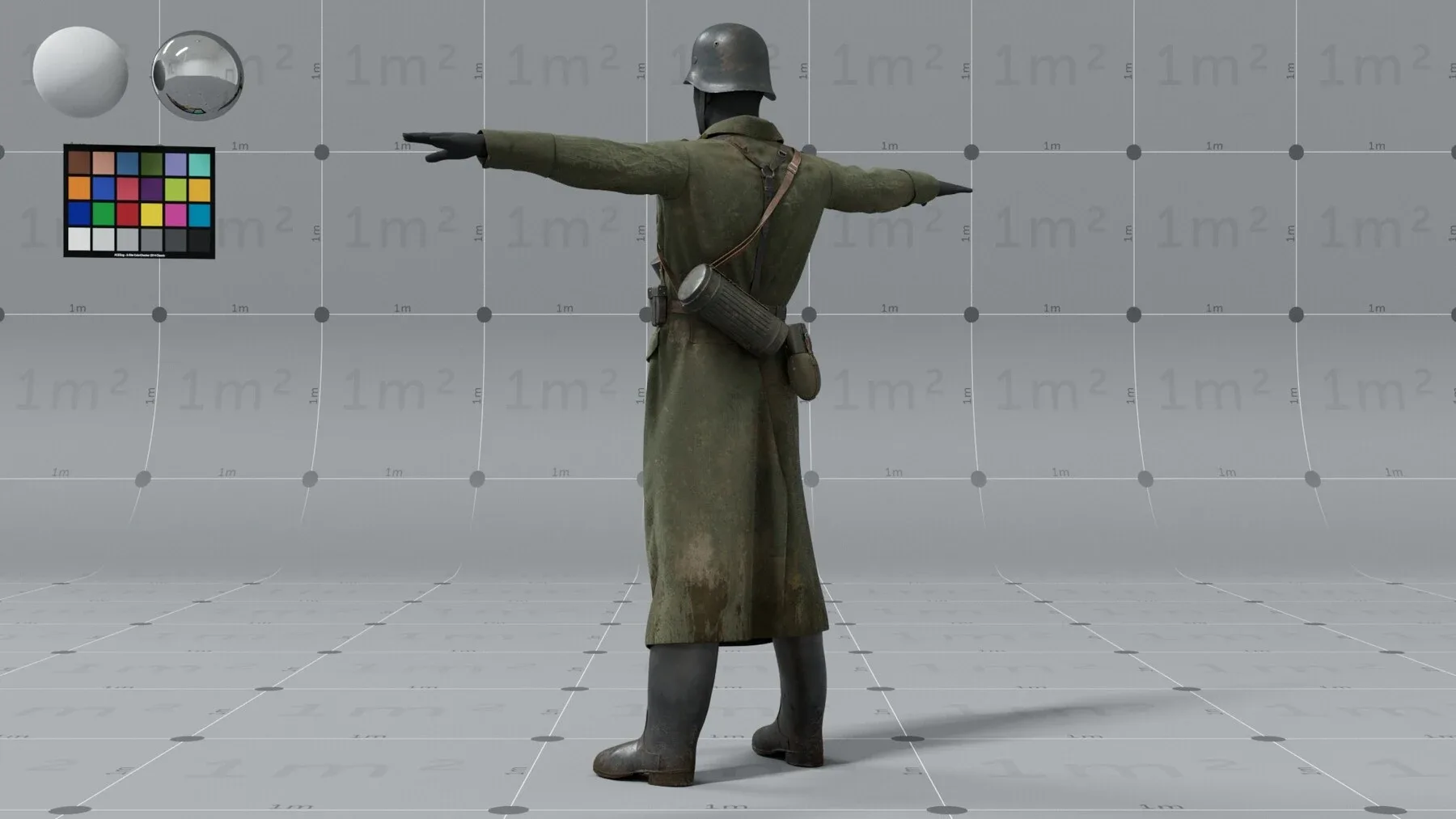 PBR 3D model - German ww2 soldier - animation ready - 9x 4K UDIMs