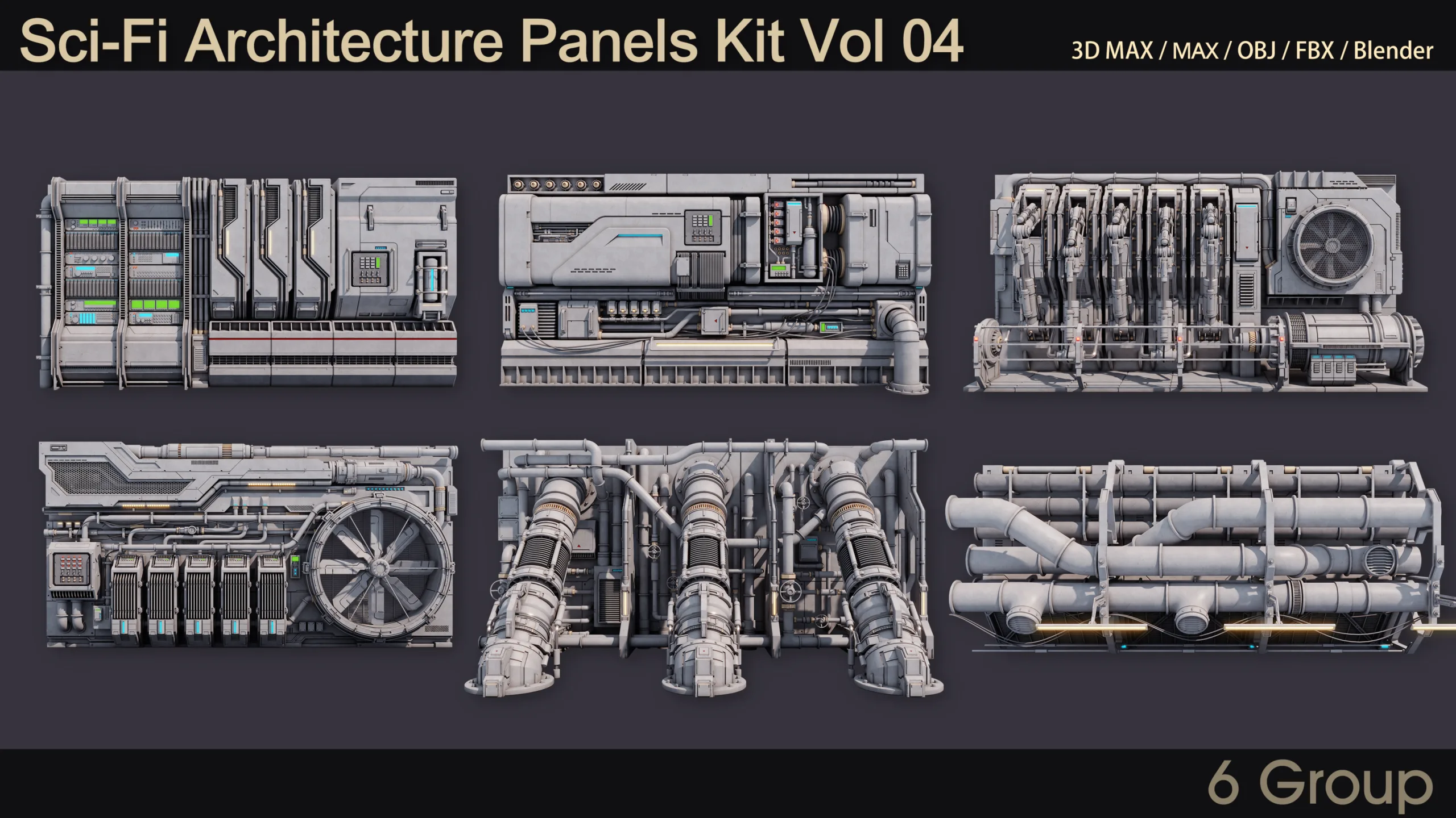 Sci-Fi Architecture Panels Kit Vol 4