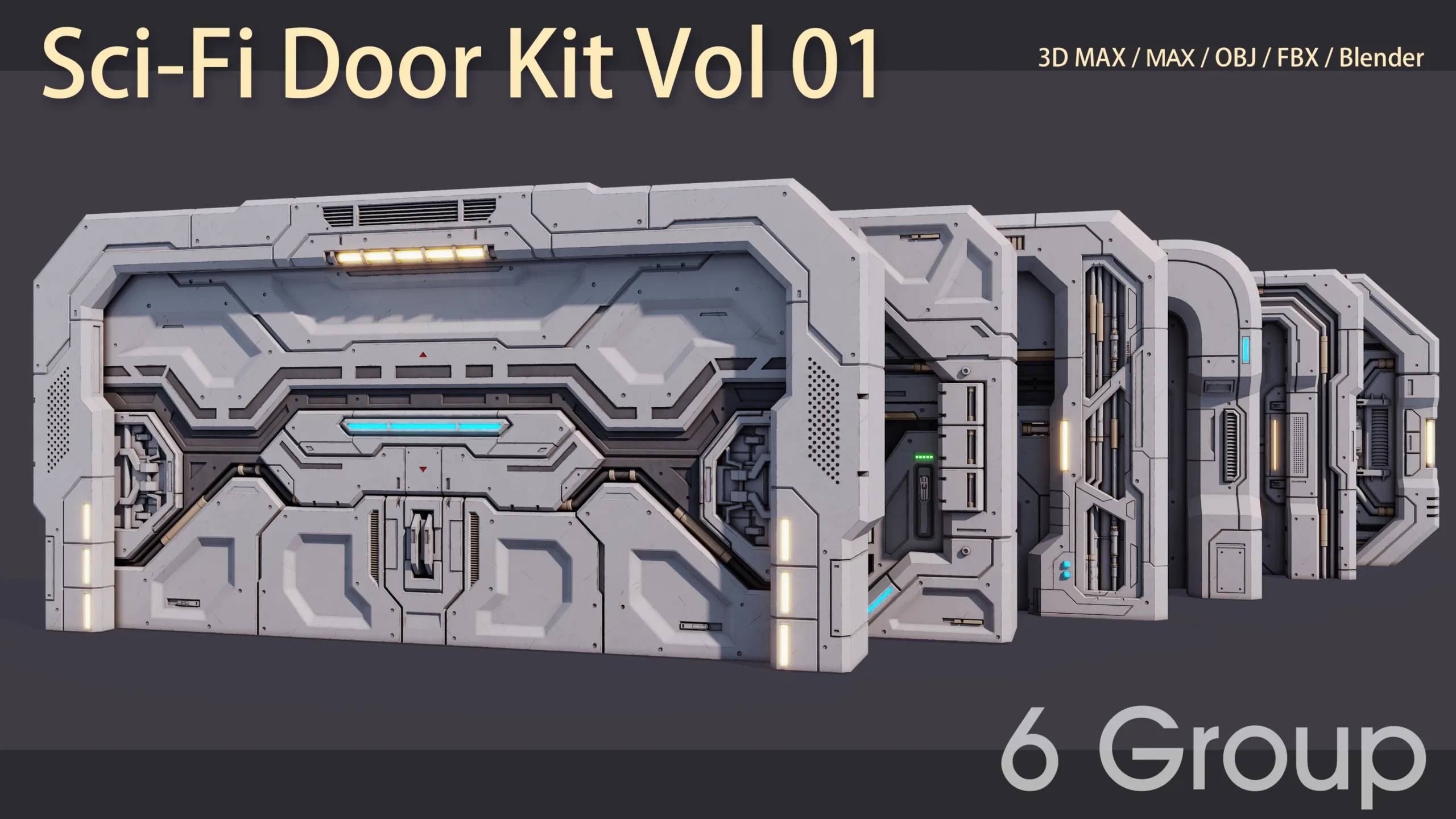 Sci-Fi Door Kit Vol 01