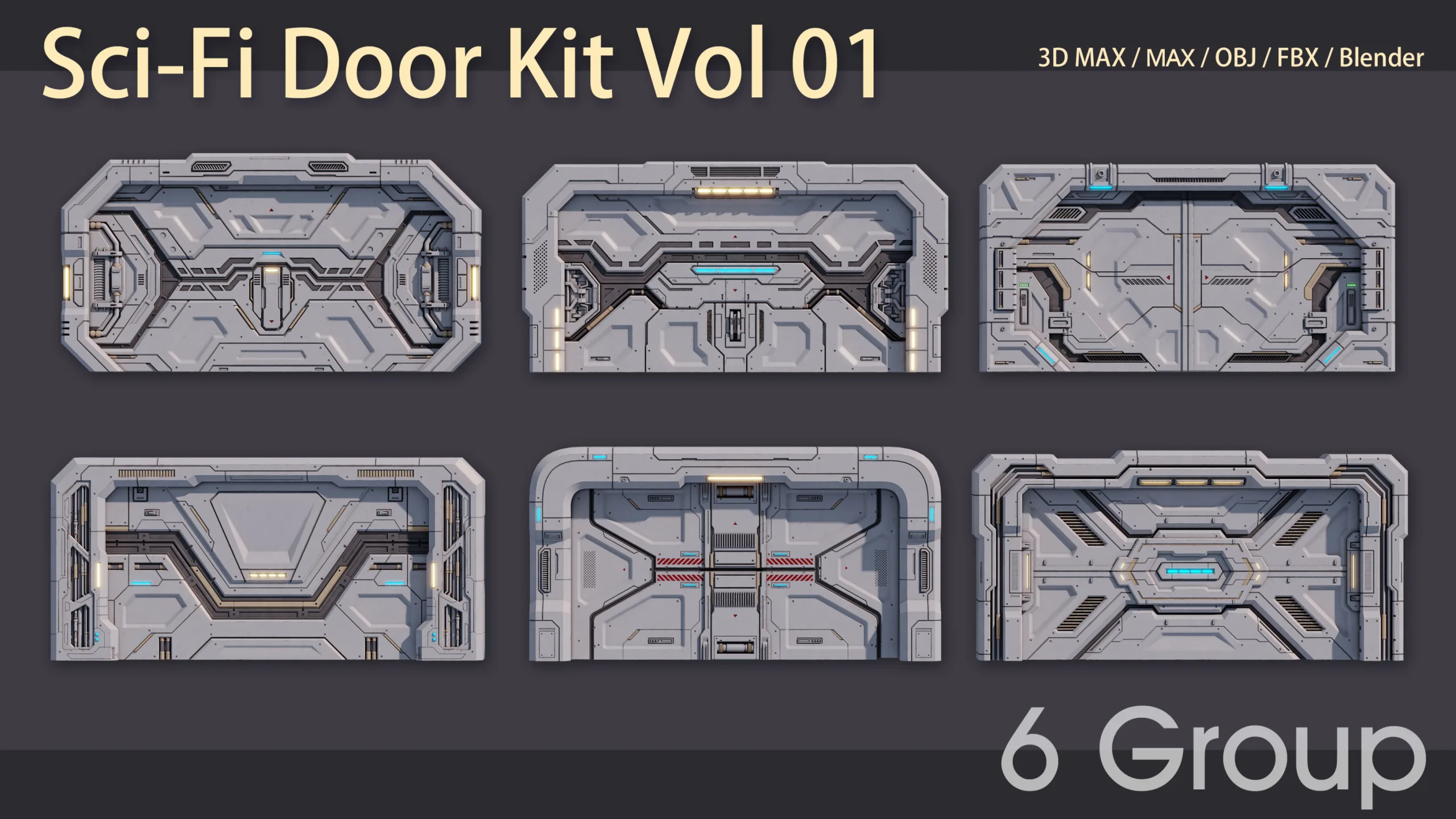 Sci-Fi Door Kit Vol 01