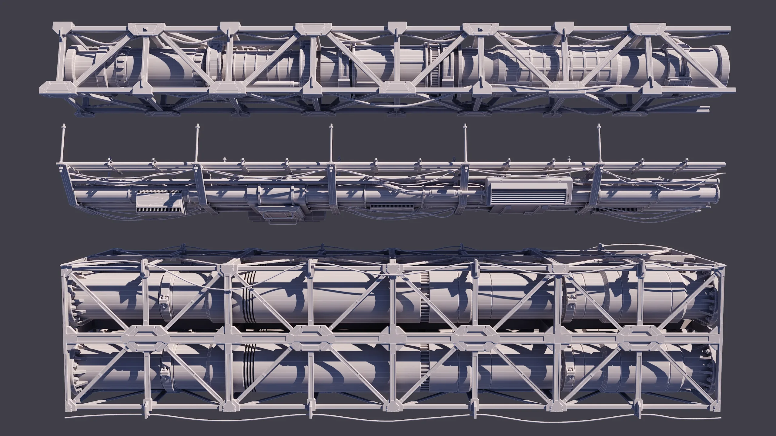 Sci-Fi Tubes Cables Kitbash Vol 02