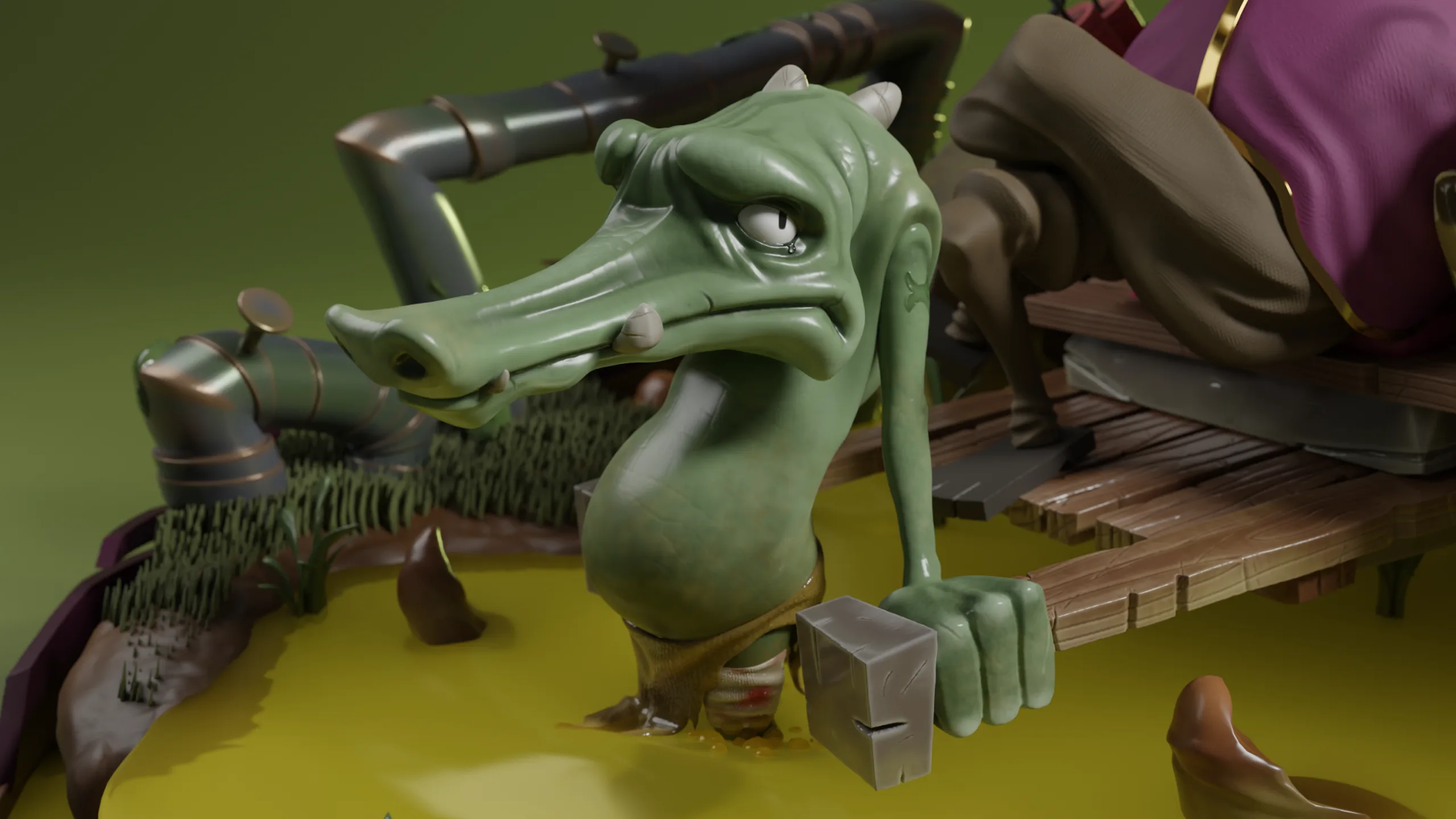 ZBrush Beginner Course: Sculpting Crile the Slaver Crocodile