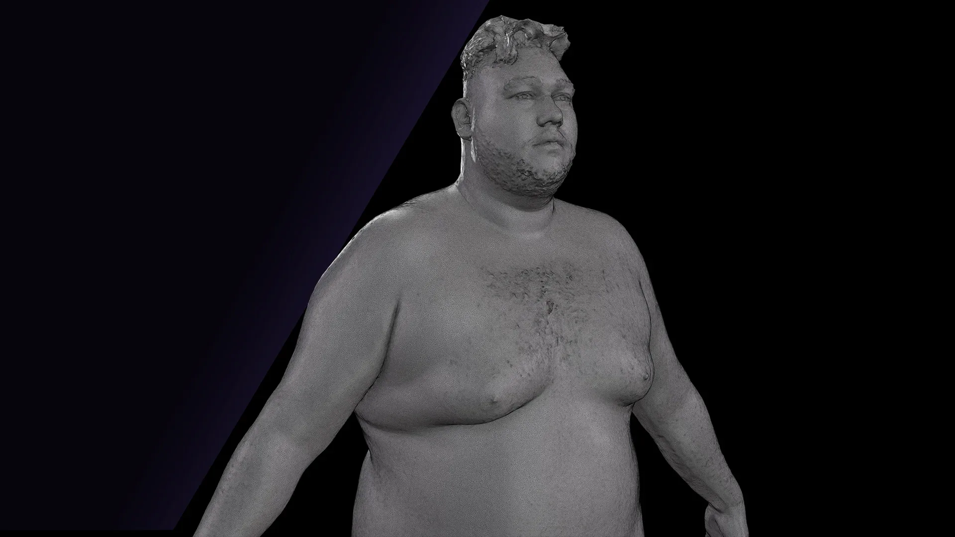 Raw A Pose Scan | 3D Model Ronaldo Biggato