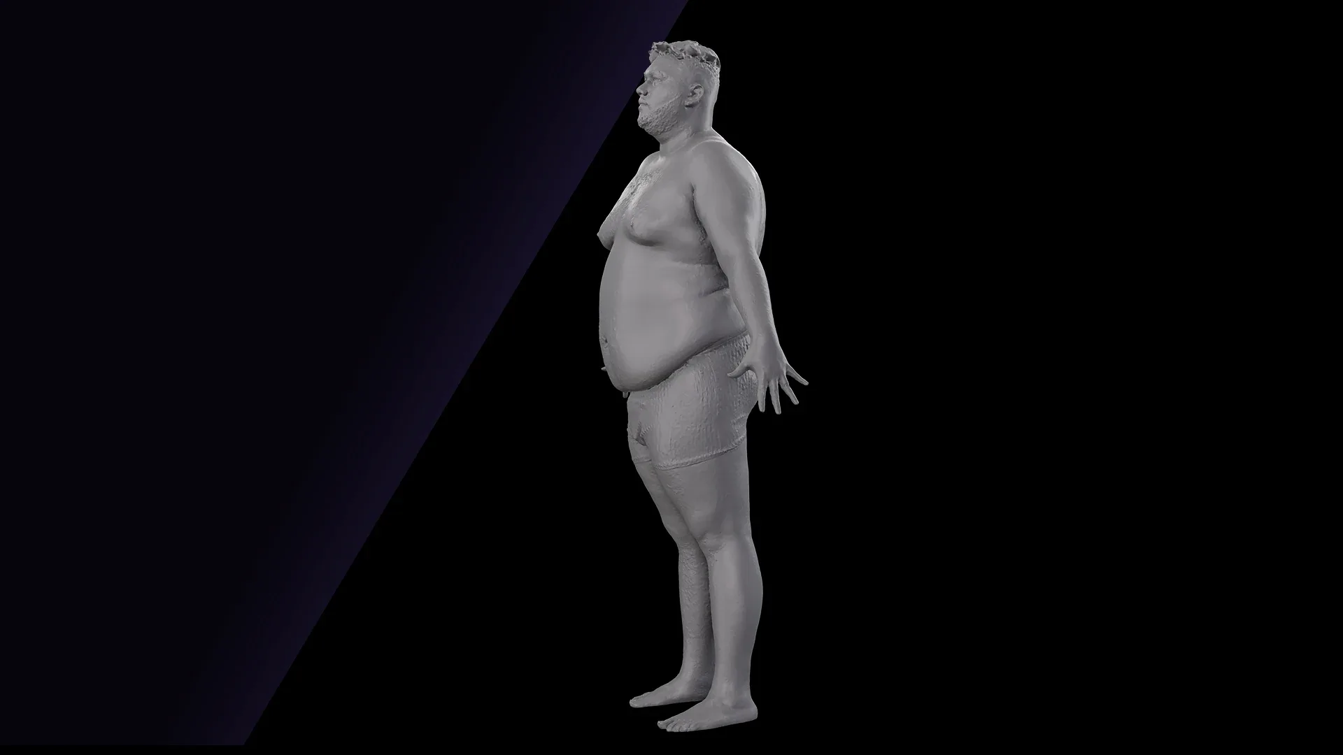 Raw A Pose Scan | 3D Model Ronaldo Biggato