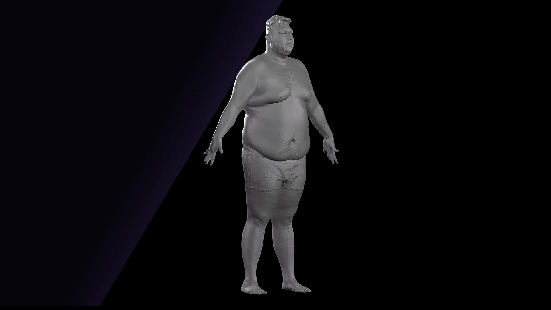 Raw A Pose Scan | 3D Model Ronaldo Biggato