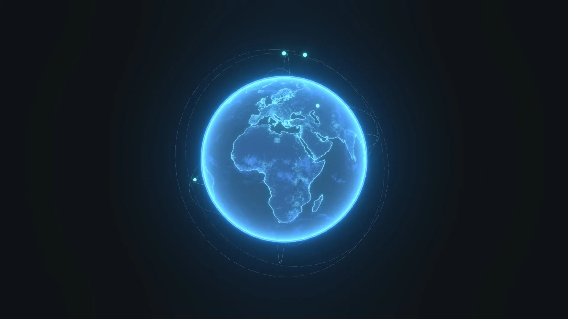 Animated Hologram Planet Earth Sci-Fi 3D Model 8k Textures