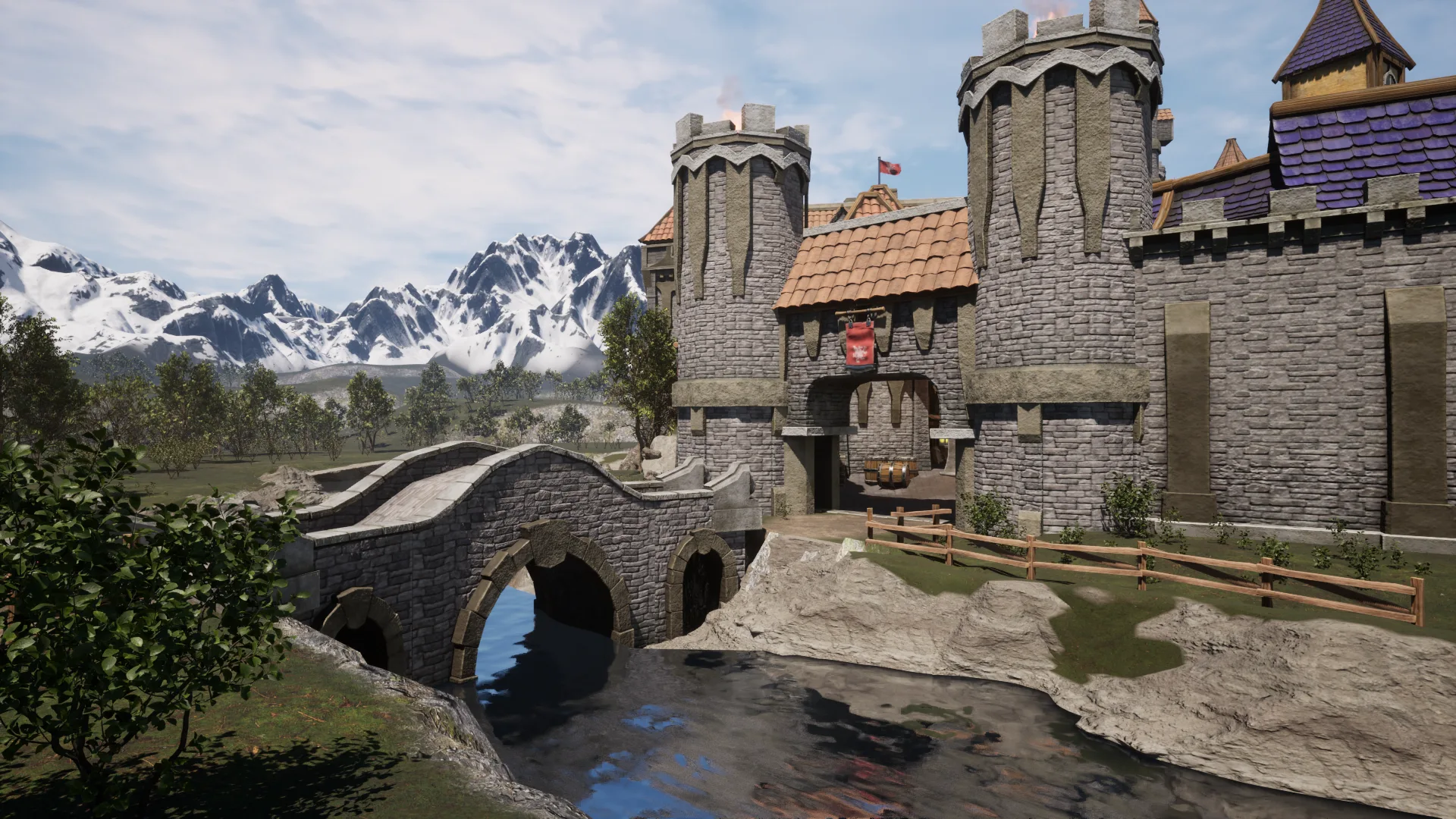 Blender & Unreal Engine 5: Medieval Cities & Castles Modular Kitbash Pack (250 pieces)