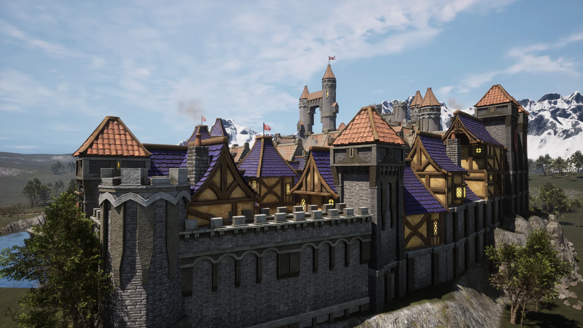 Blender & Unreal Engine 5: Medieval Cities & Castles Modular Kitbash Pack (250 pieces)