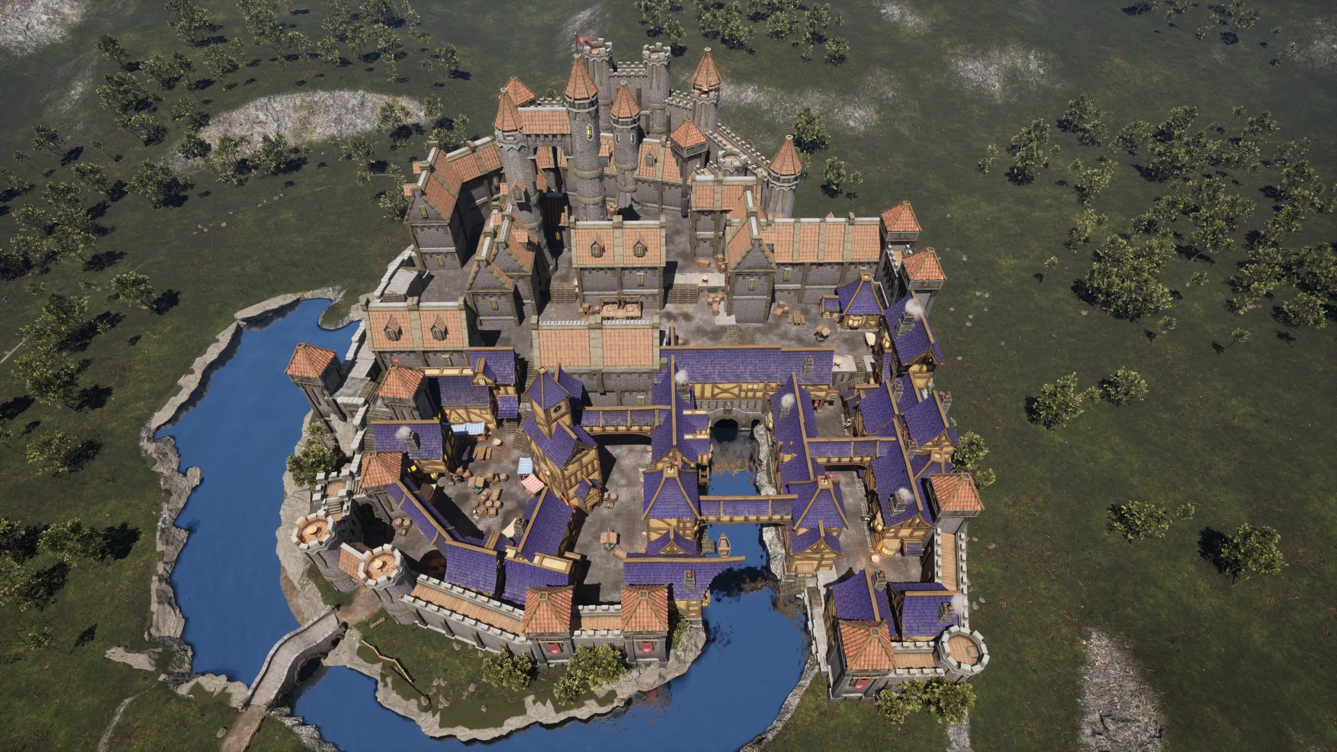 Blender & Unreal Engine 5: Medieval Cities & Castles Modular Kitbash Pack (250 pieces)