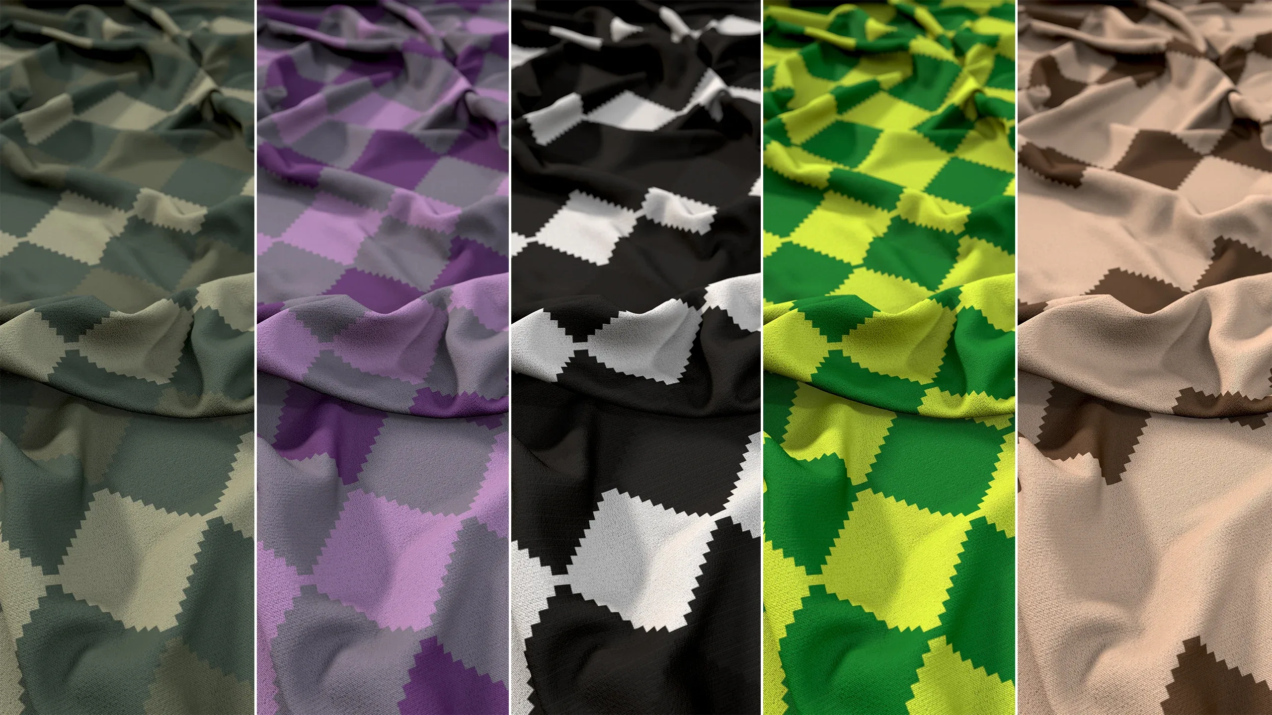 15 Argyle Fabric Materials + 186 Textures (4K) Vol 4