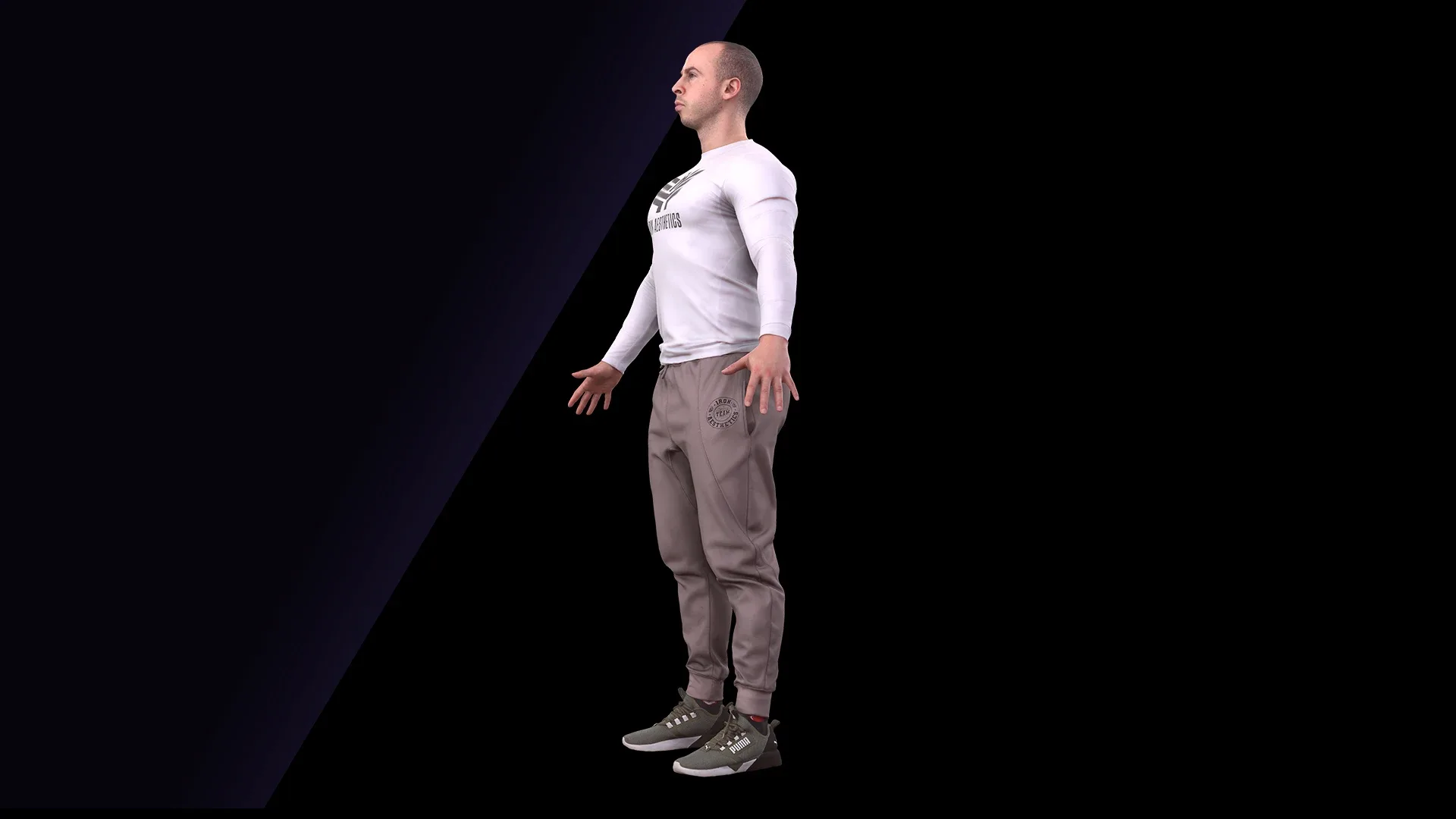 Cleaned A Pose Scan | 3D Model Joel Dressed
