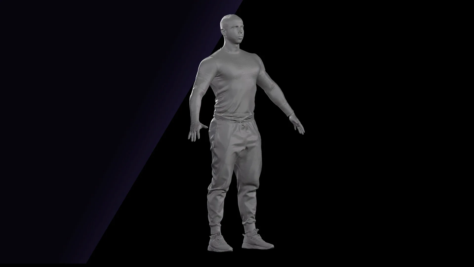 Cleaned A Pose Scan | 3D Model Joel Dressed