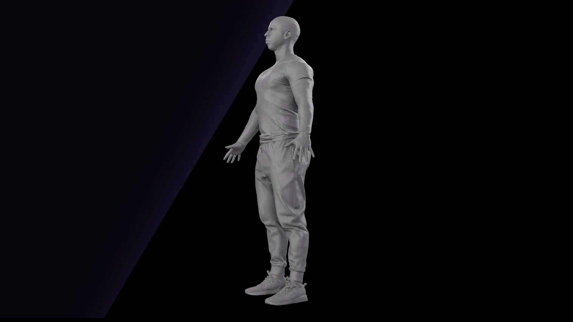 Cleaned A Pose Scan | 3D Model Joel Dressed