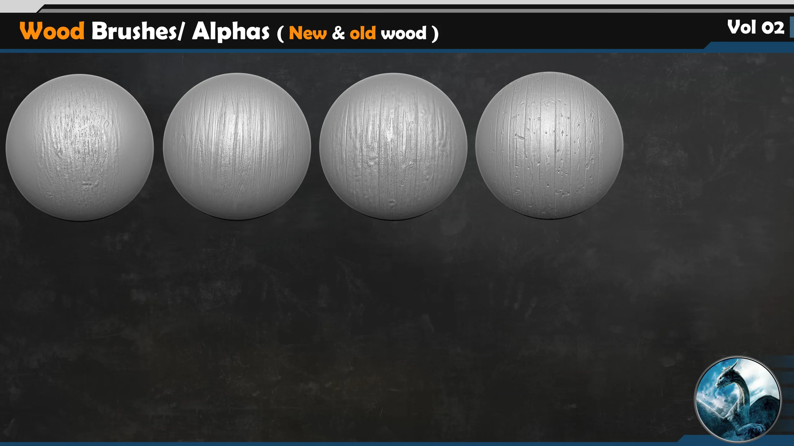 40 Wood VDM Brushes/ Alphas ( New & old wood ) Vol 02