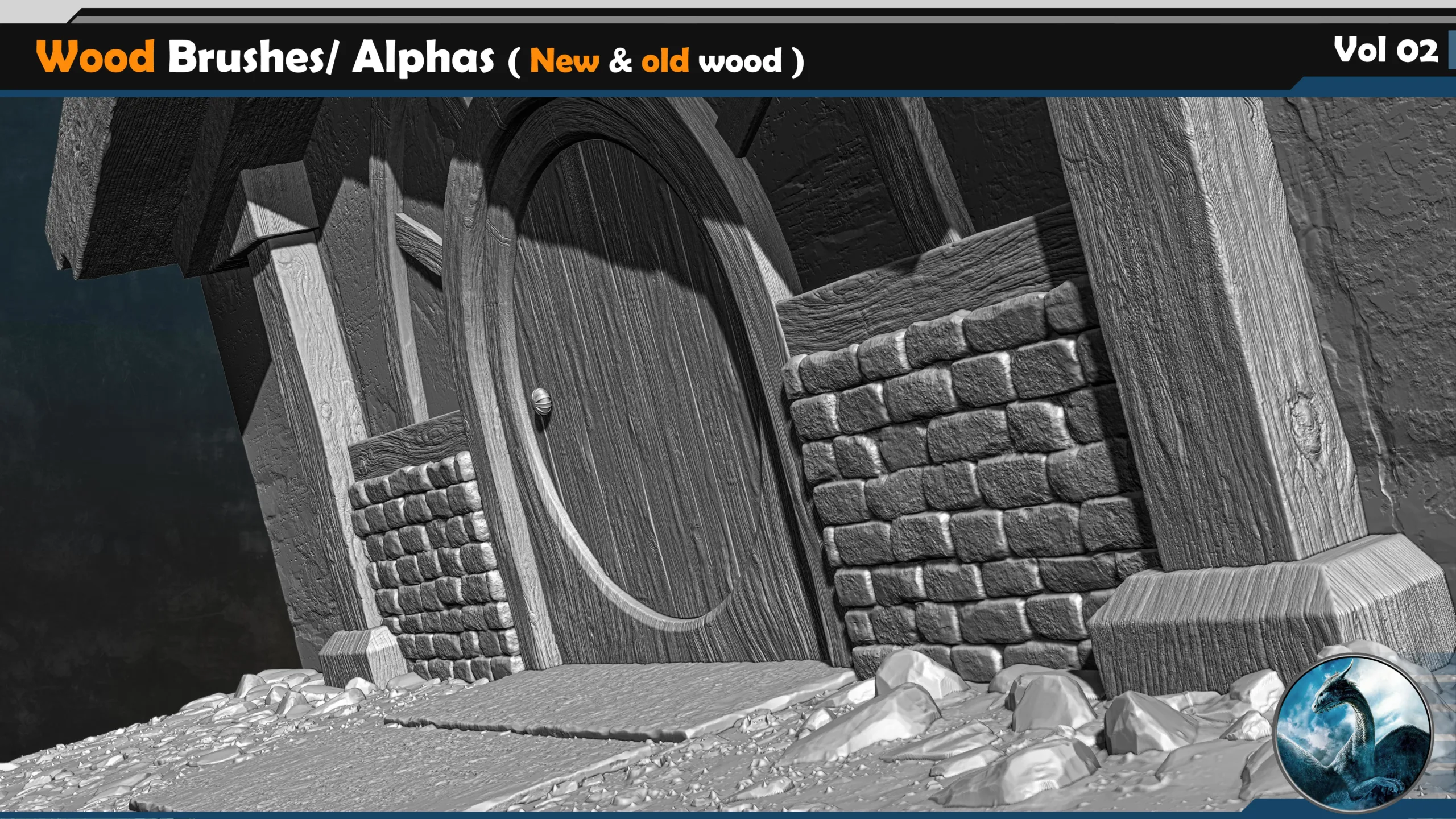 40 Wood VDM Brushes/ Alphas ( New & old wood ) Vol 02