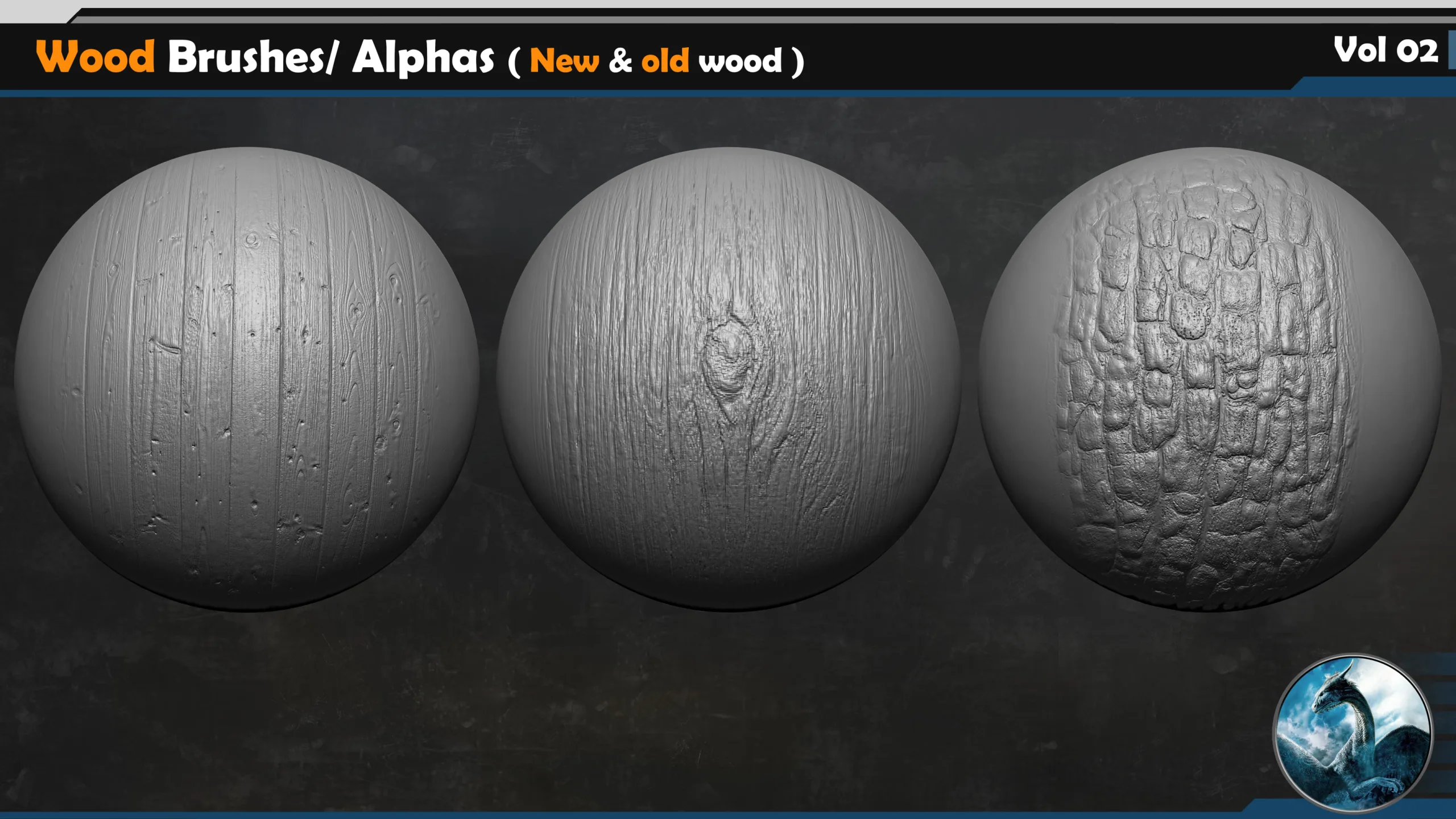 40 Wood VDM Brushes/ Alphas ( New & old wood ) Vol 02