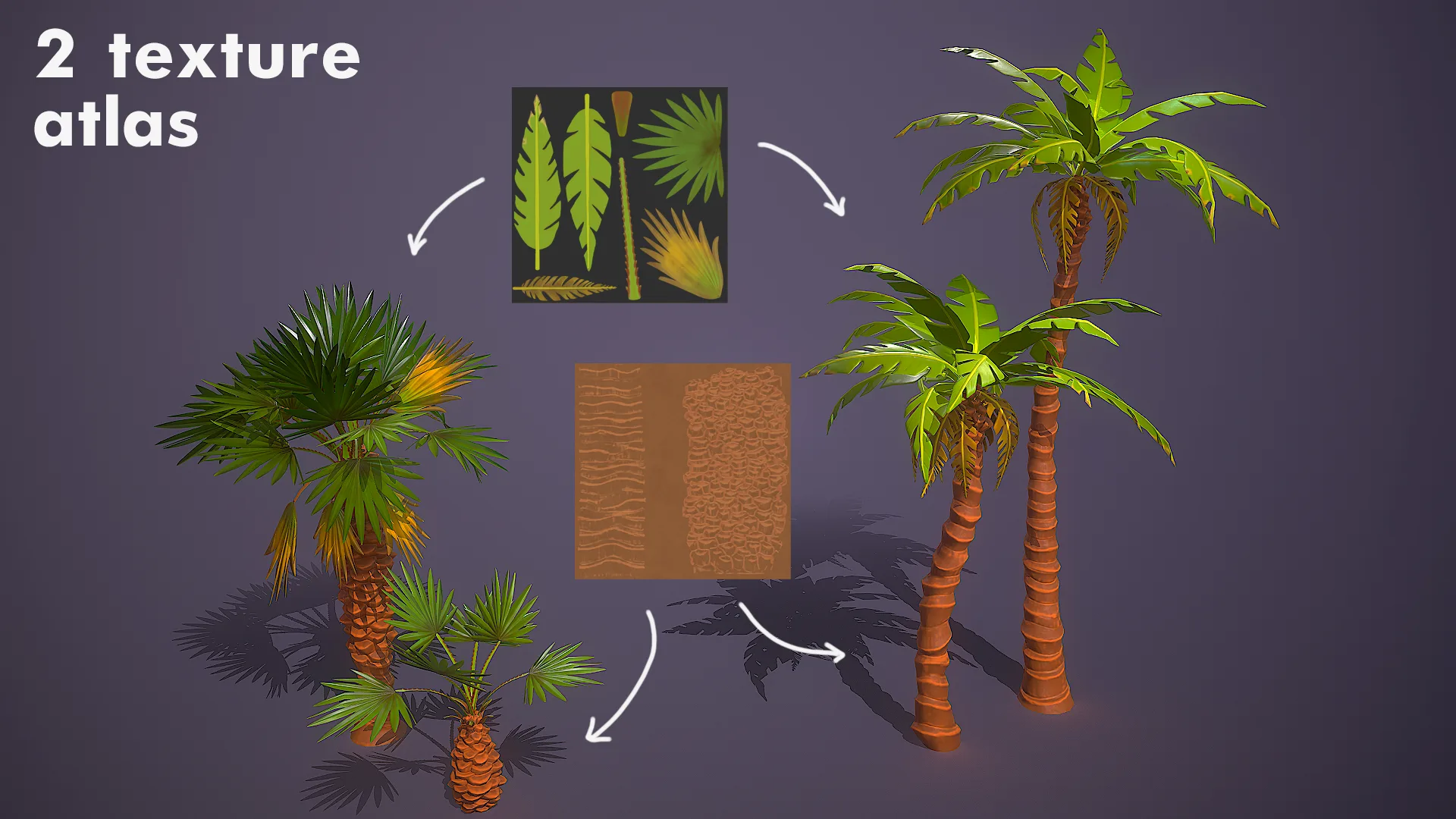 Stylized Palm Trees