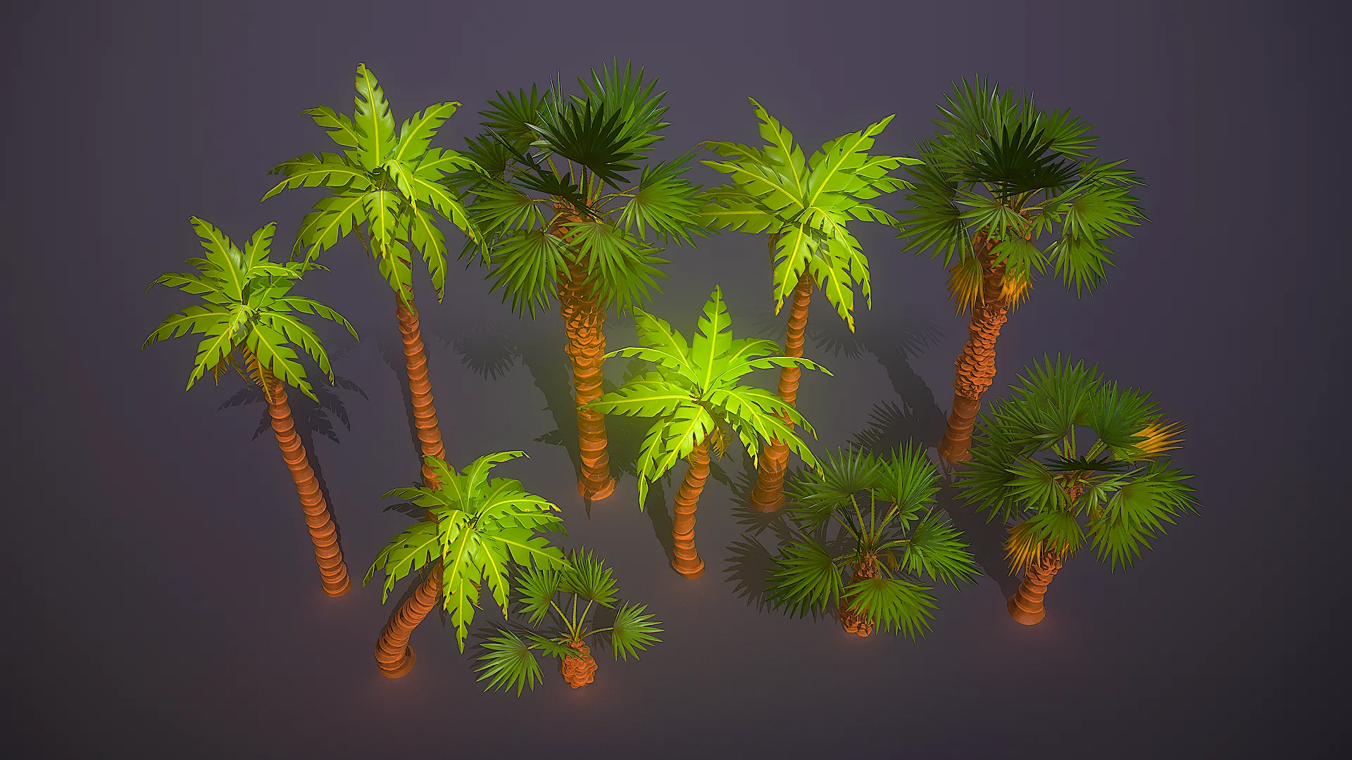 Stylized Palm Trees