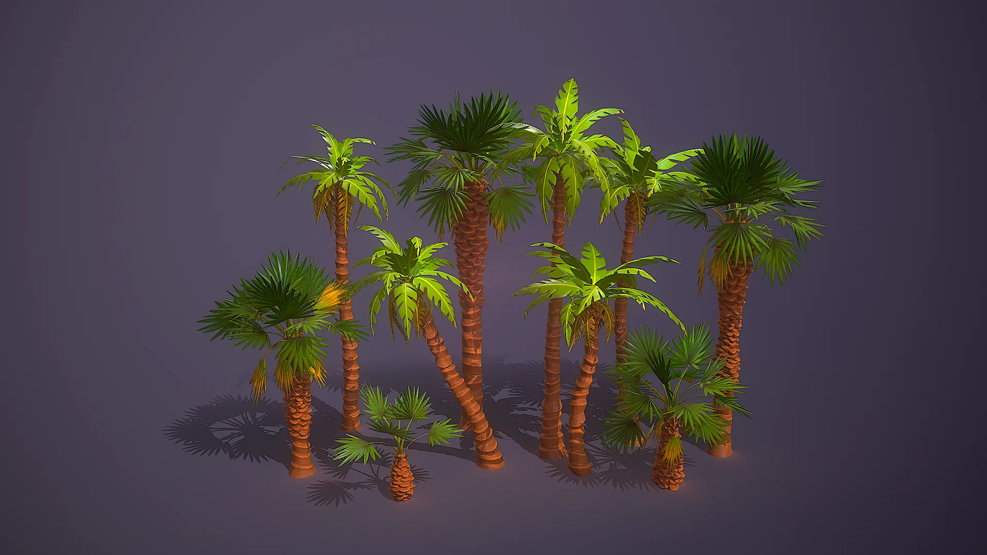 Stylized Palm Trees