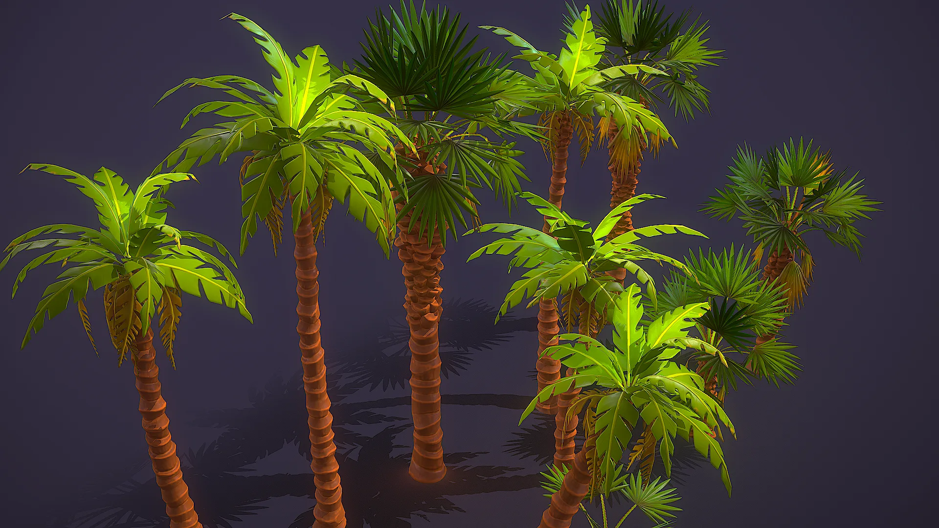 Stylized Palm Trees