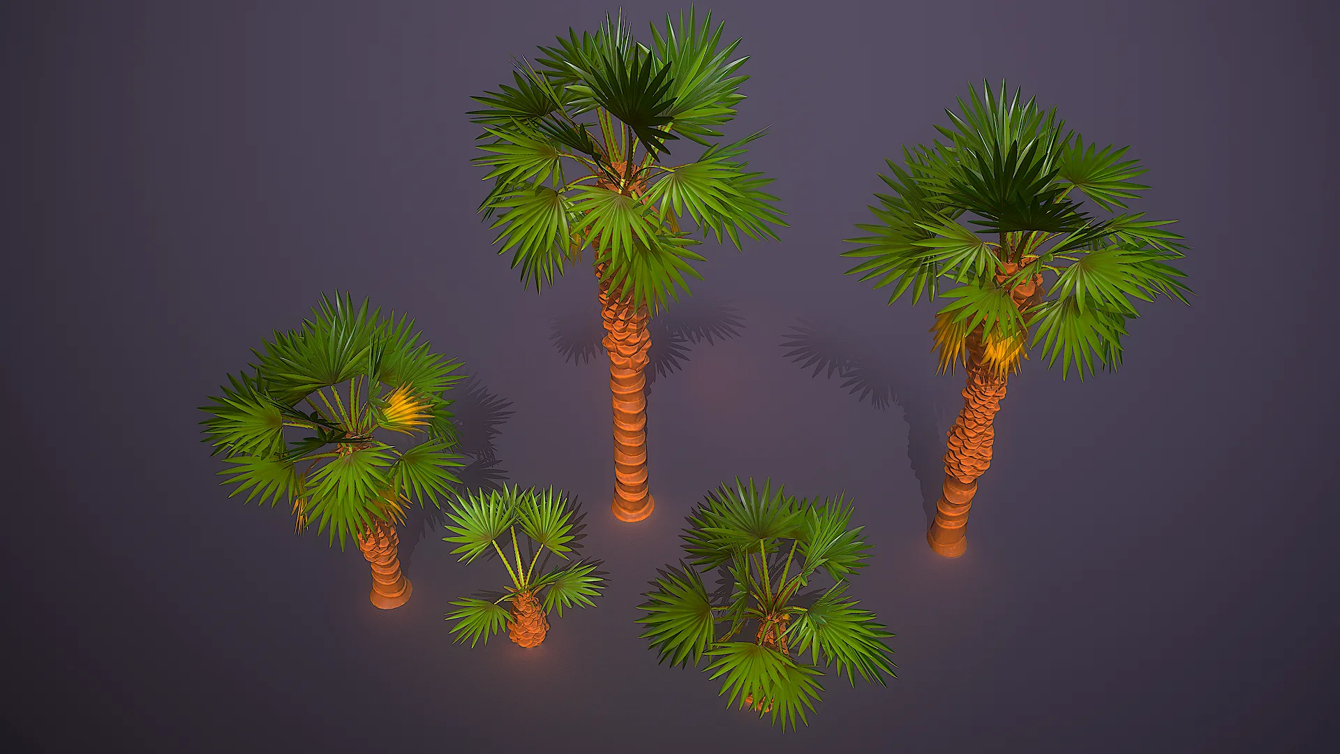 Stylized Palm Trees