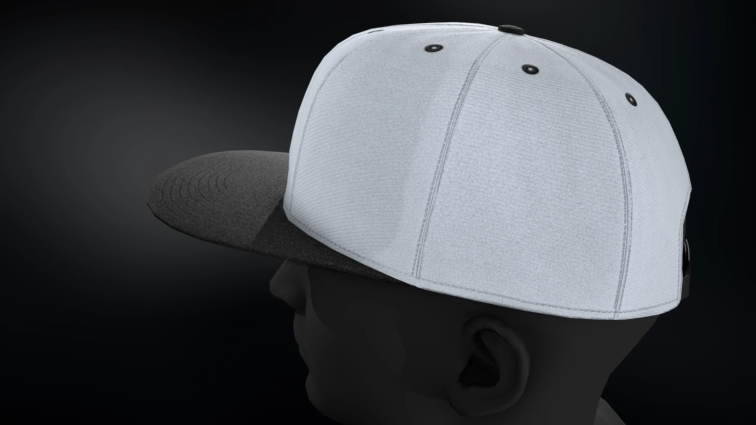 Black And White Snapback Cap