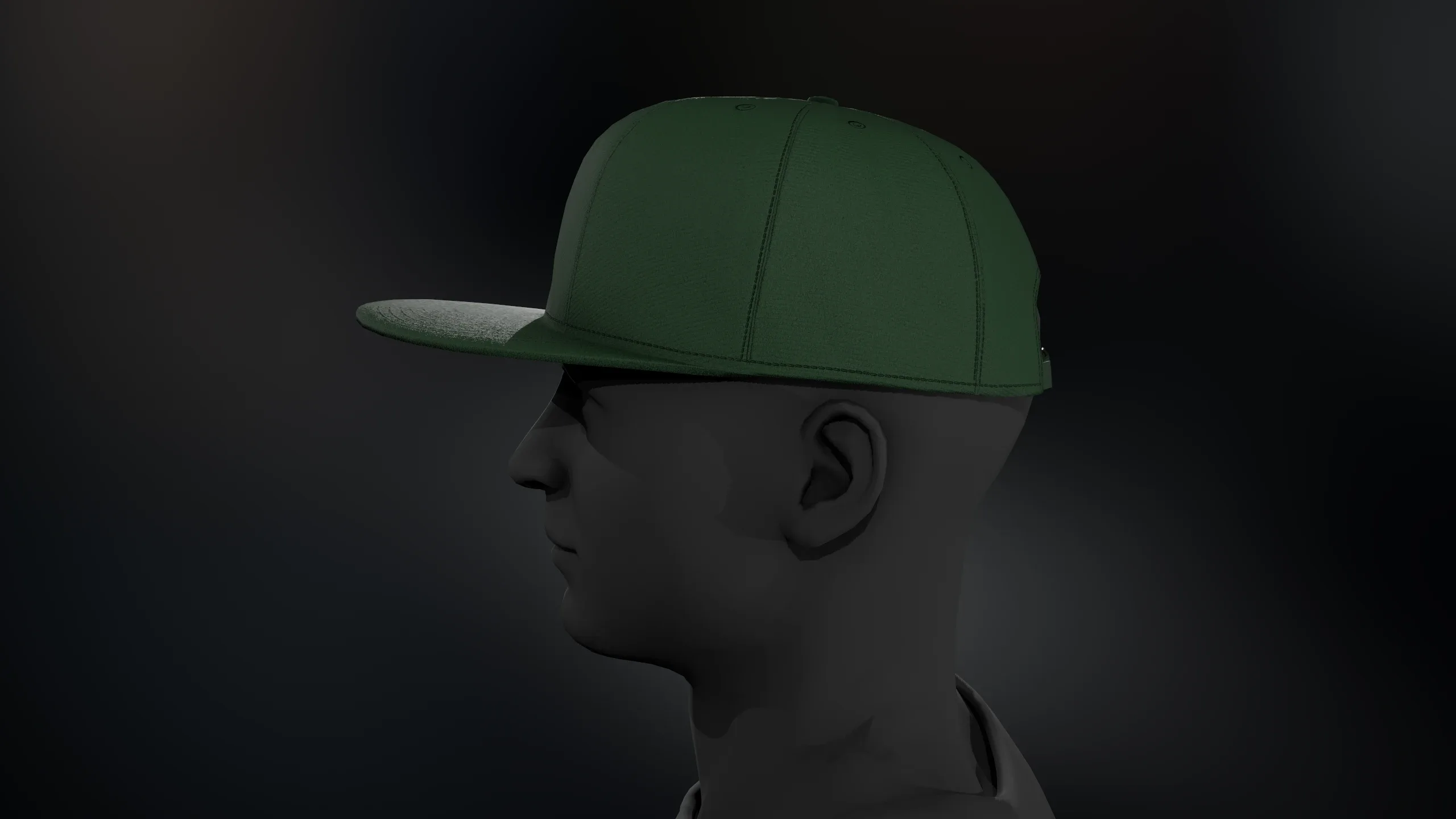 Green Snapback Cap