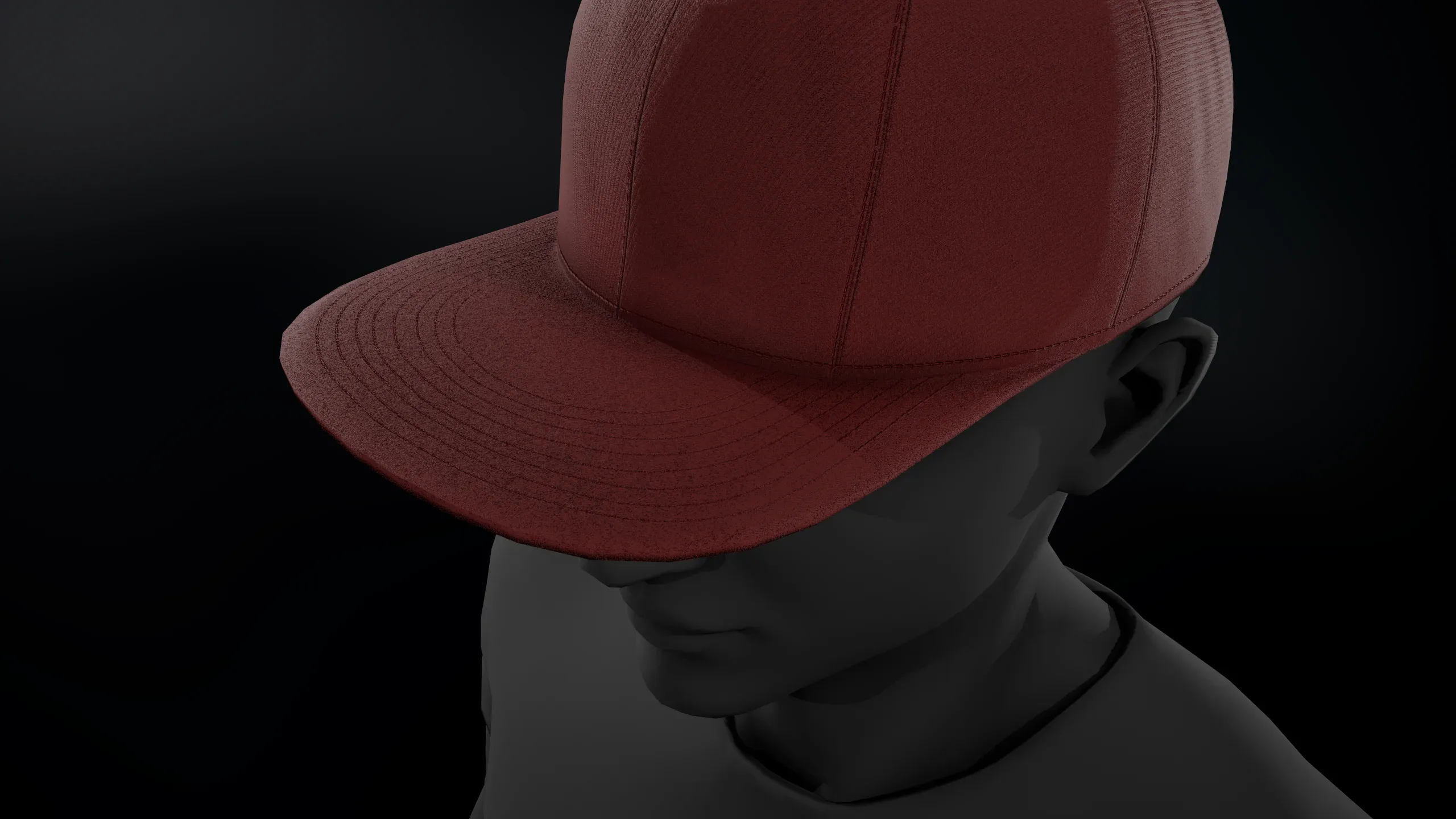 Red Snapback Cap