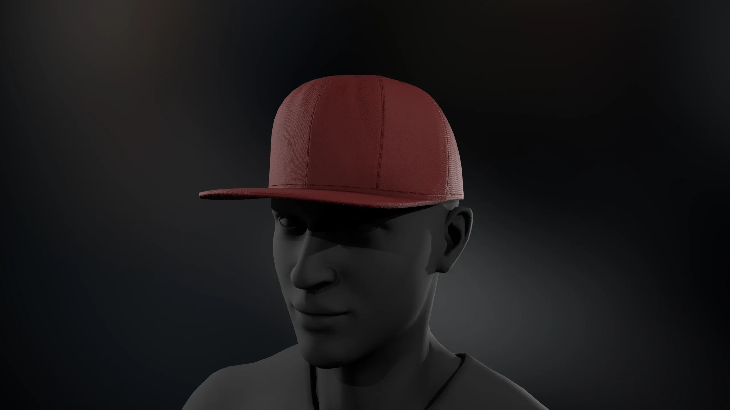 Red Snapback Cap