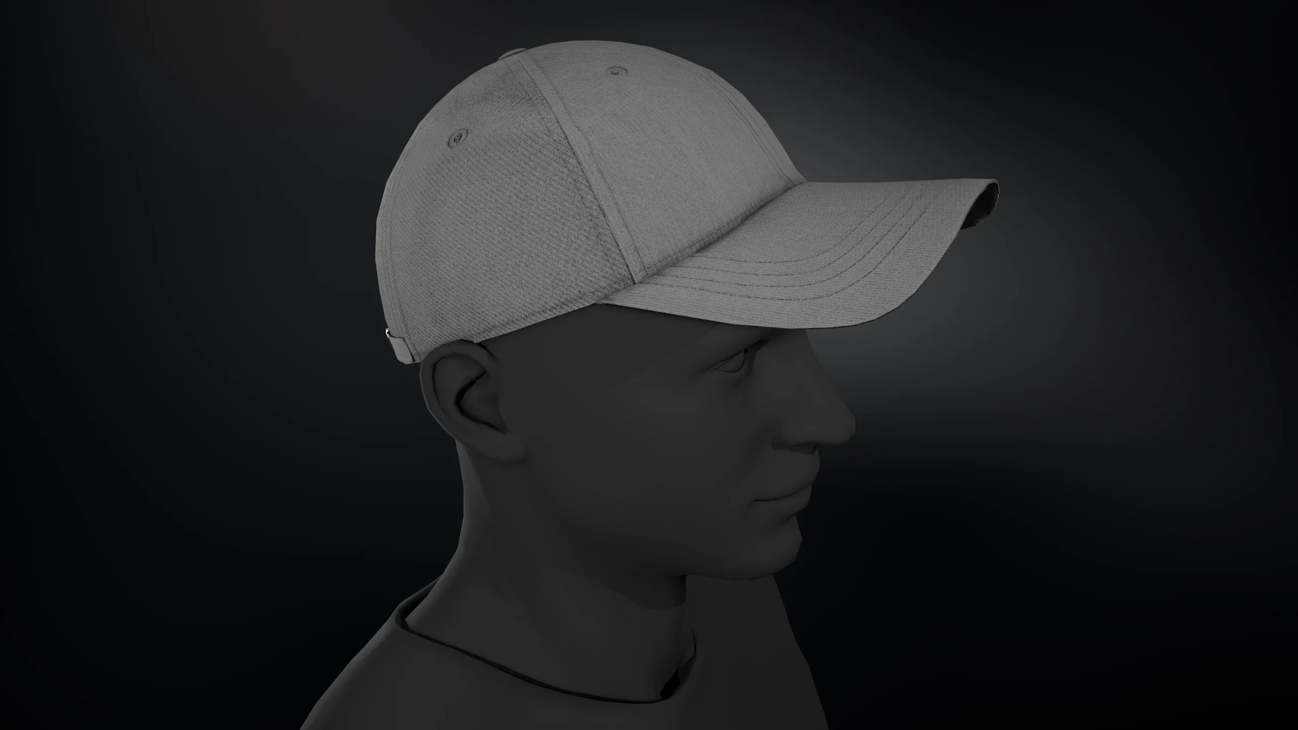 Gray Basketball Hat