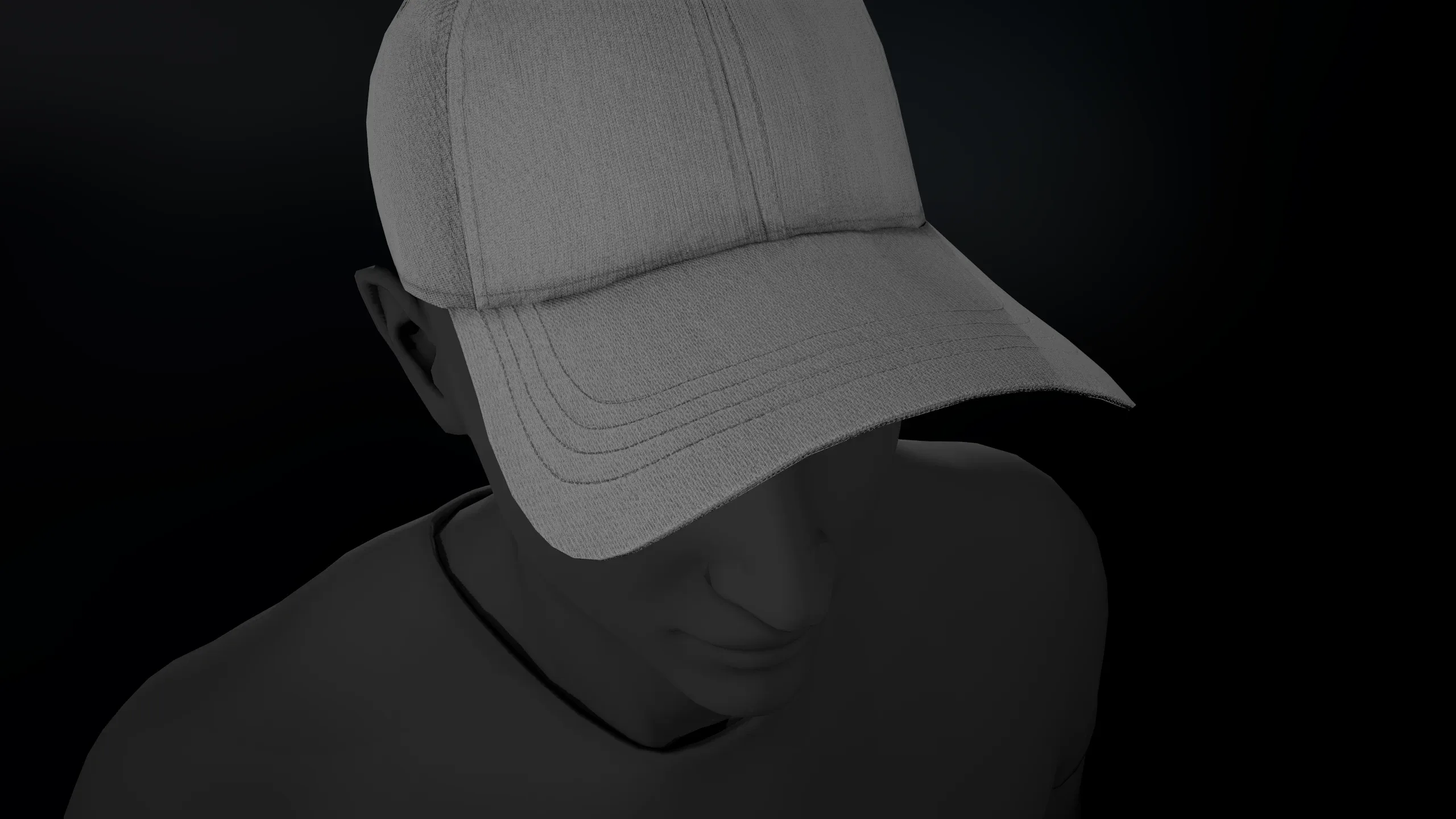 Gray Basketball Hat