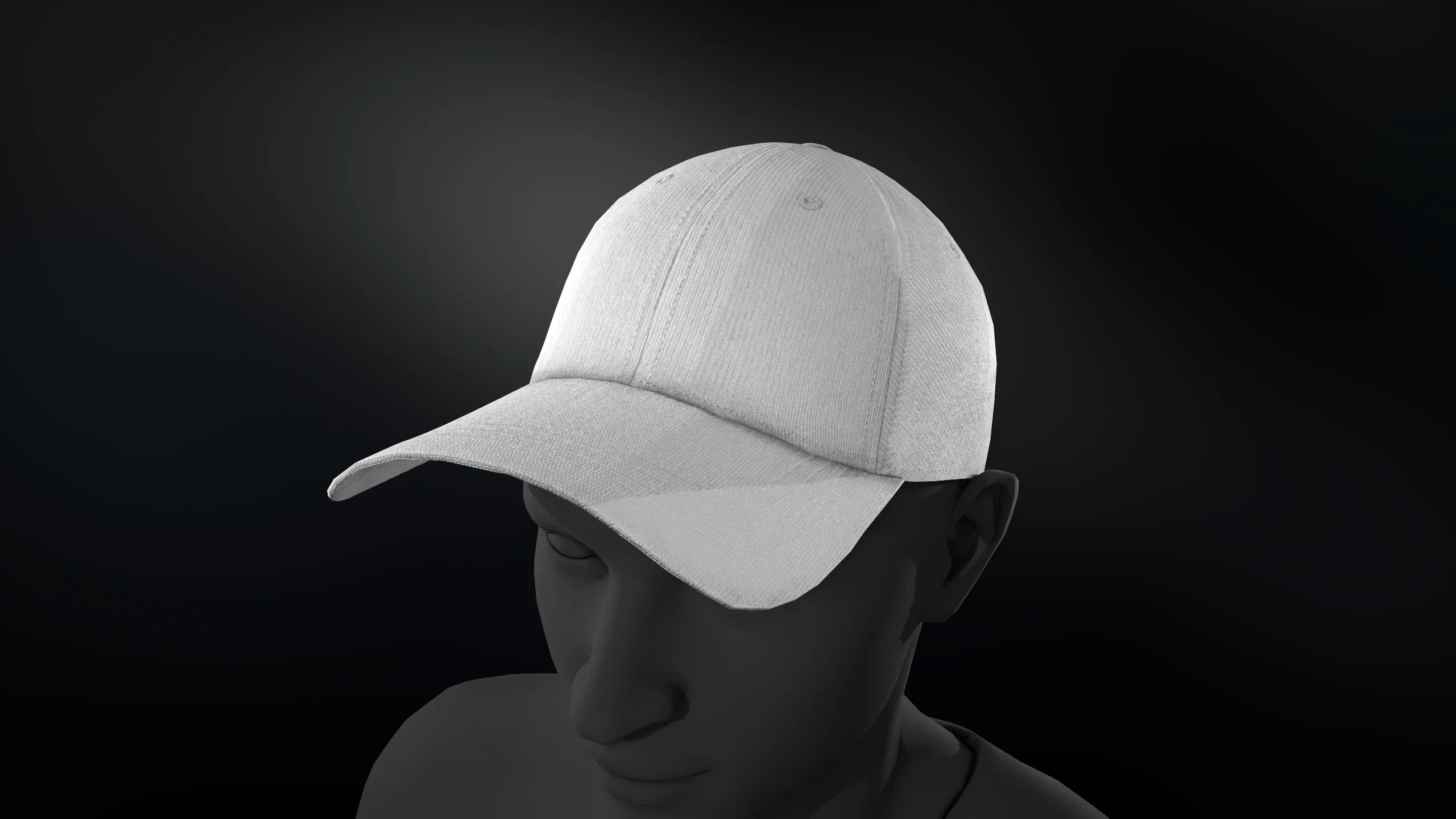 White Basketball Hat