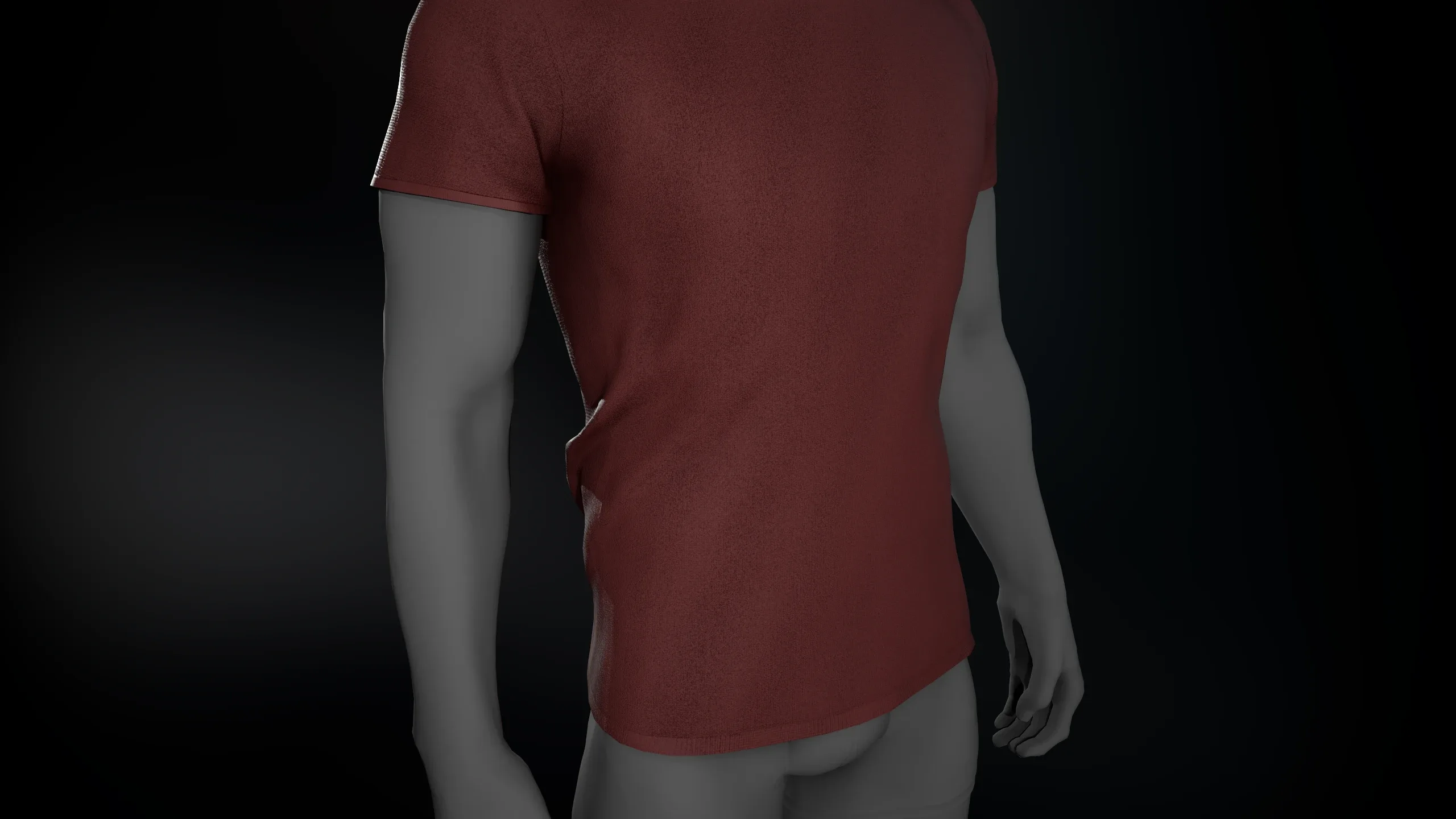 Slim Fit Red TShirt FlippedNormals