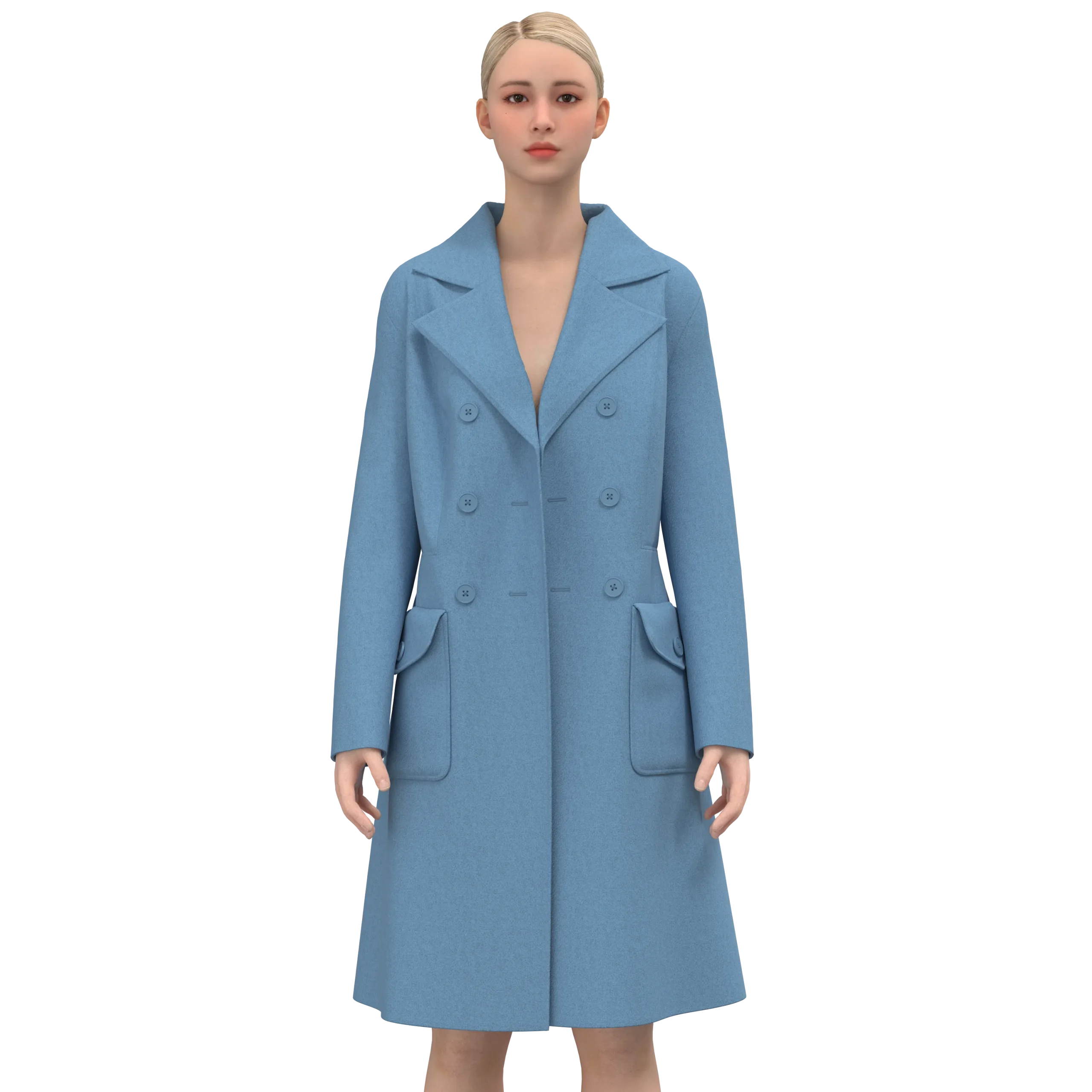 Women Coat, marvelous designer,clo3d