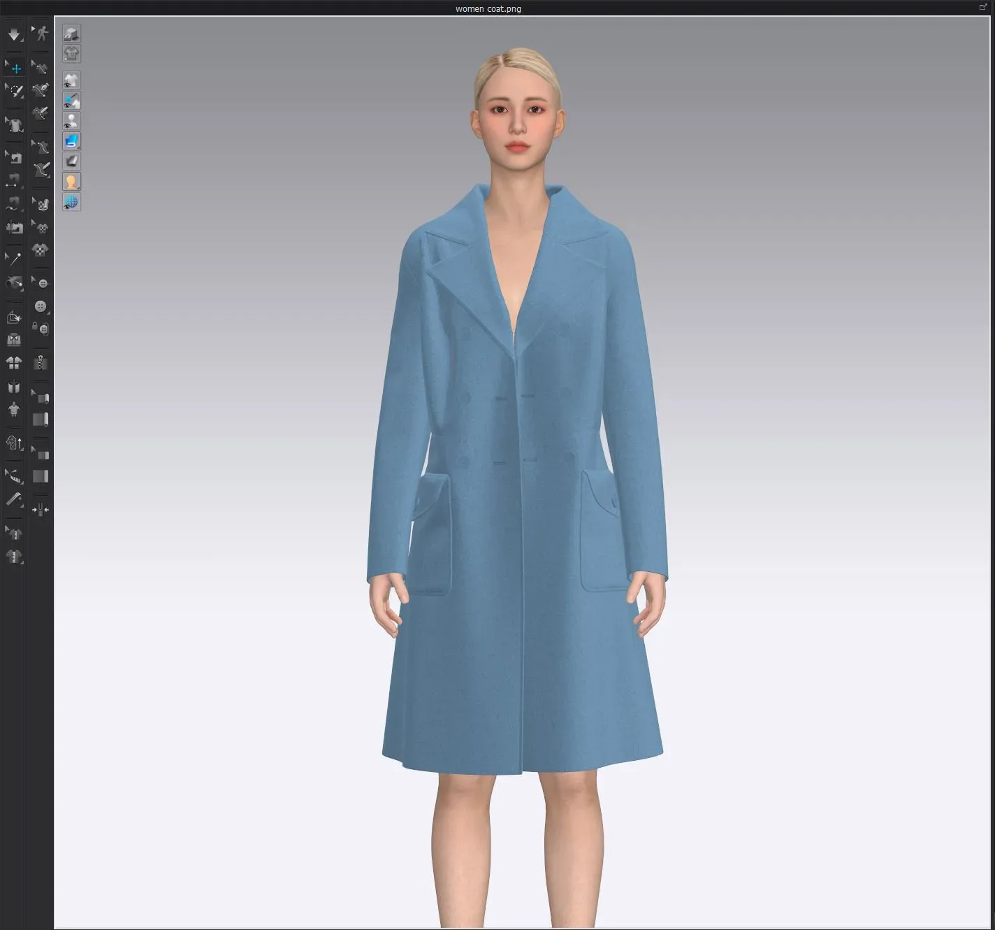 Women Coat, marvelous designer,clo3d
