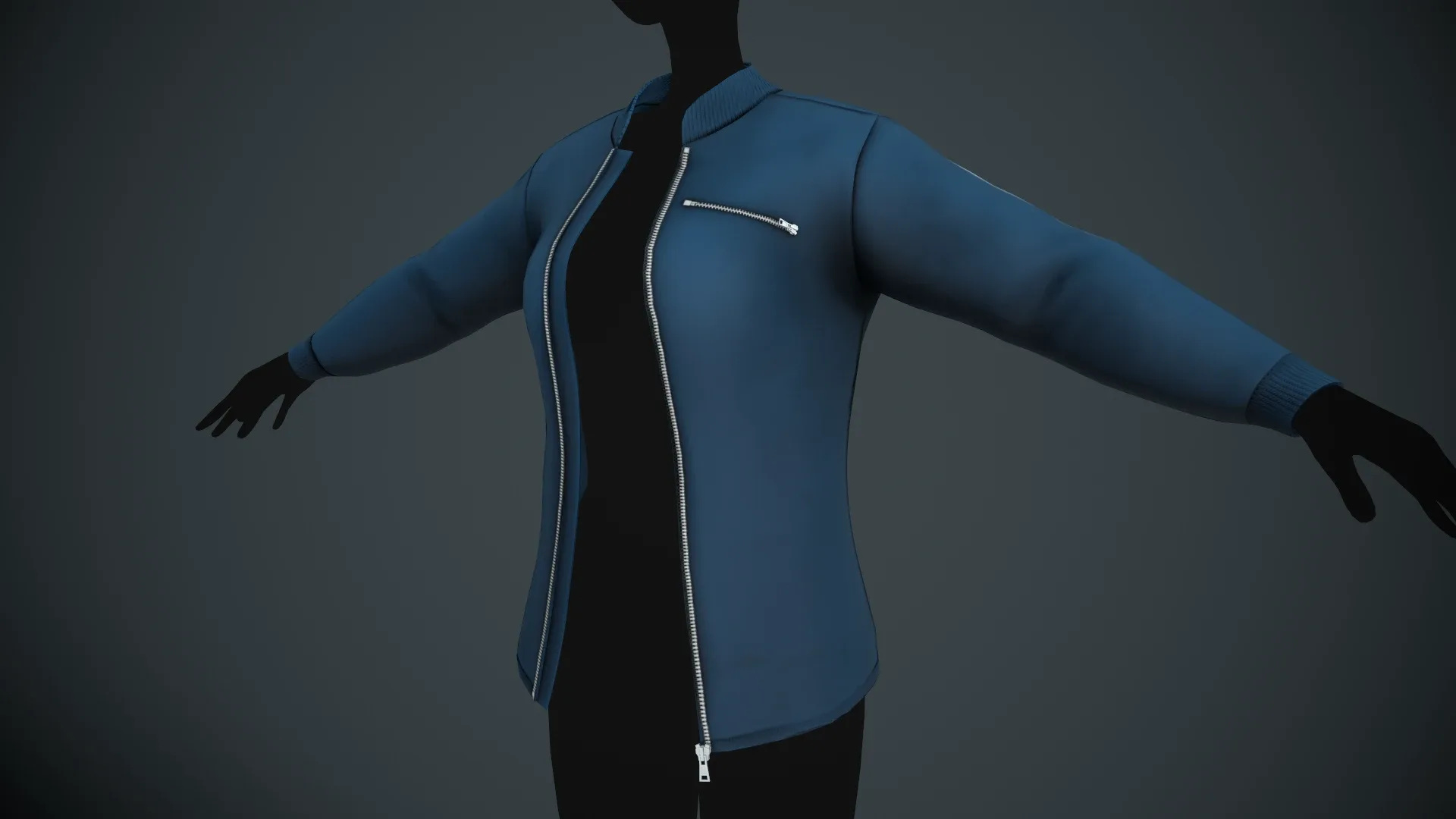 Female Blue Jacket Style 1