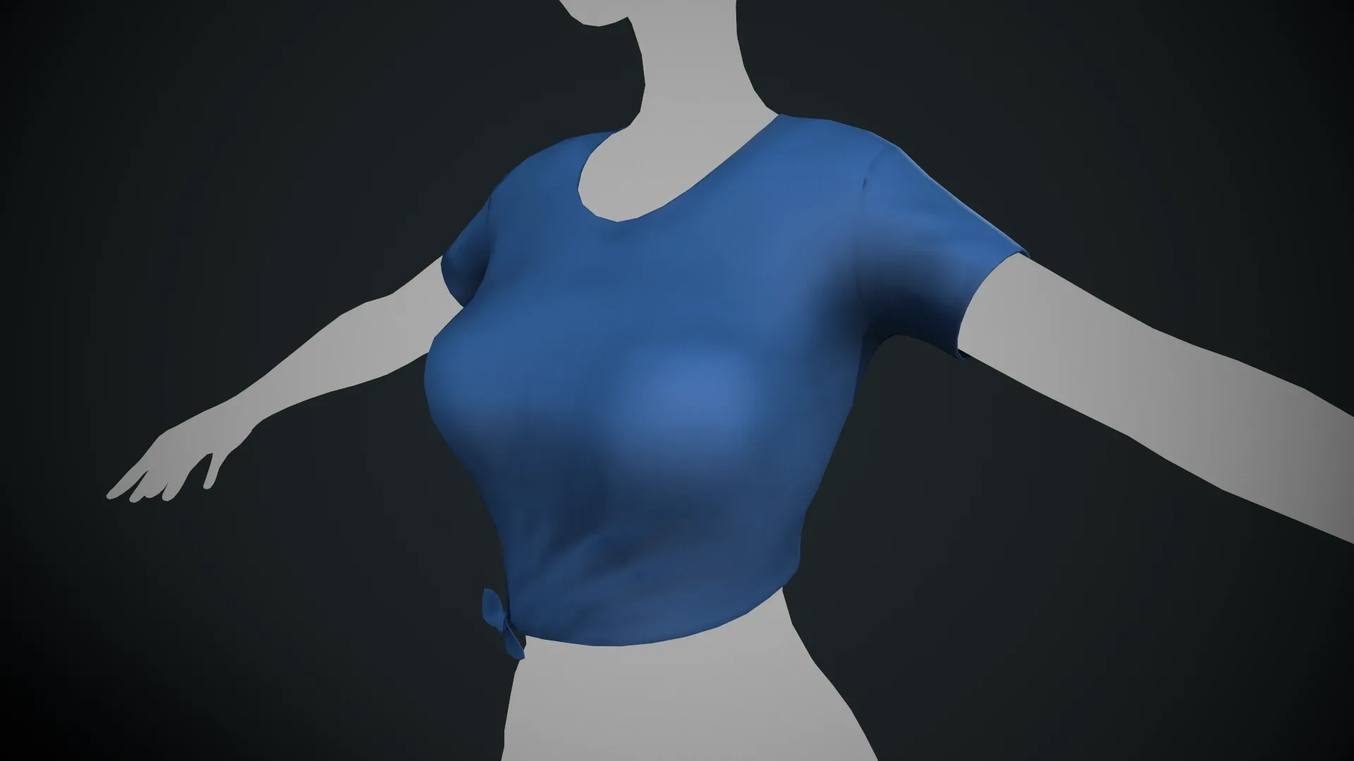 Female Blue T-Shirt Style 3