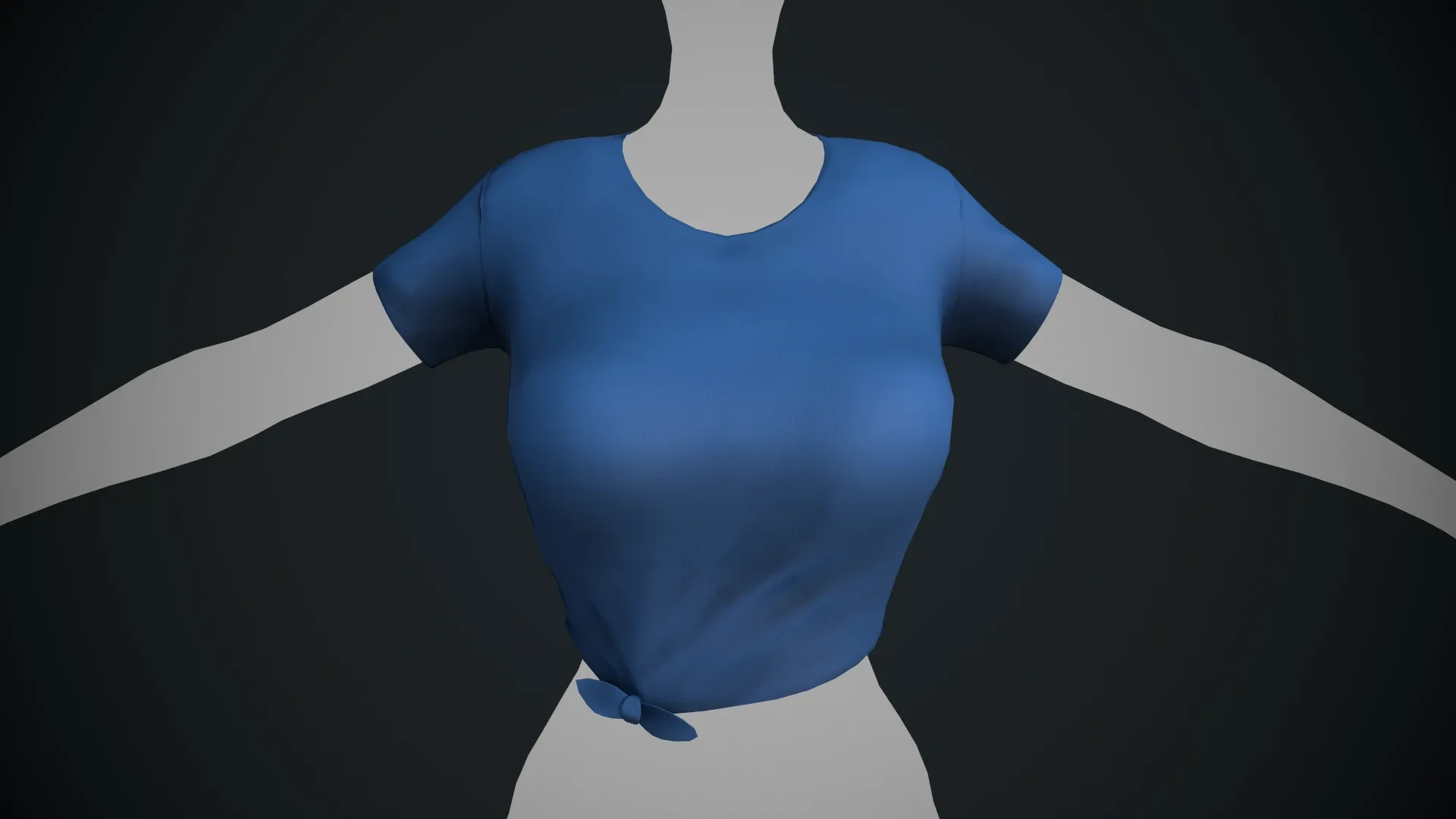 Female Blue T-Shirt Style 3