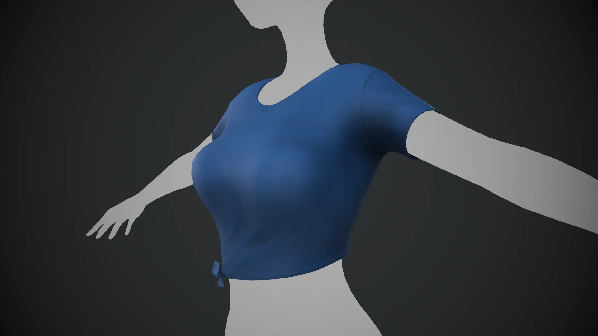 Female Blue T-Shirt Style 3