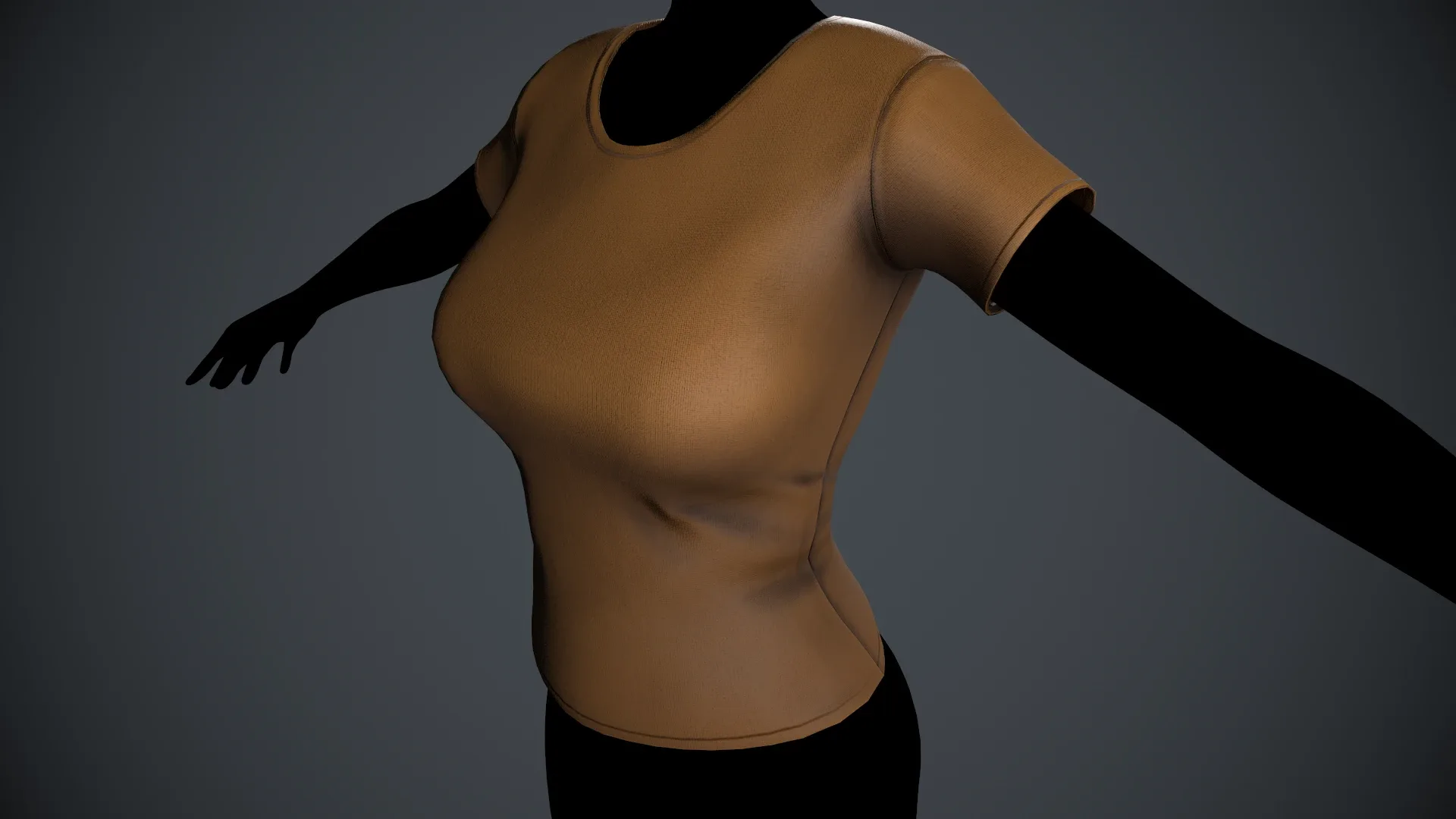 Female Brown T-Shirt Style 4