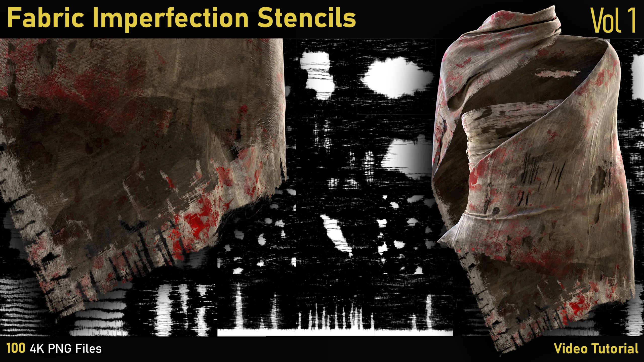 100 Fabric Imperfection Stencils-Vol1