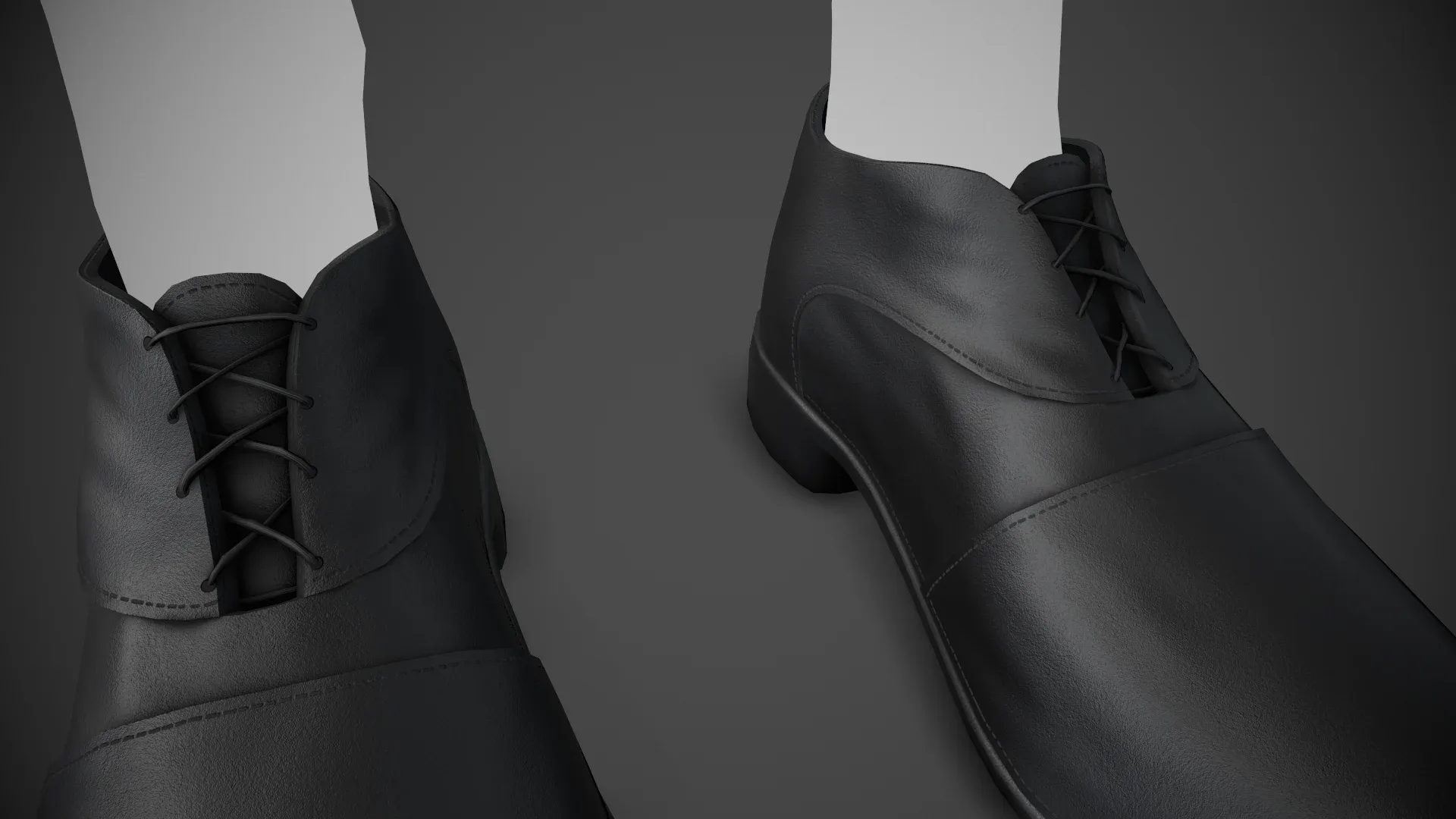 Black Leather Shoes Style 2