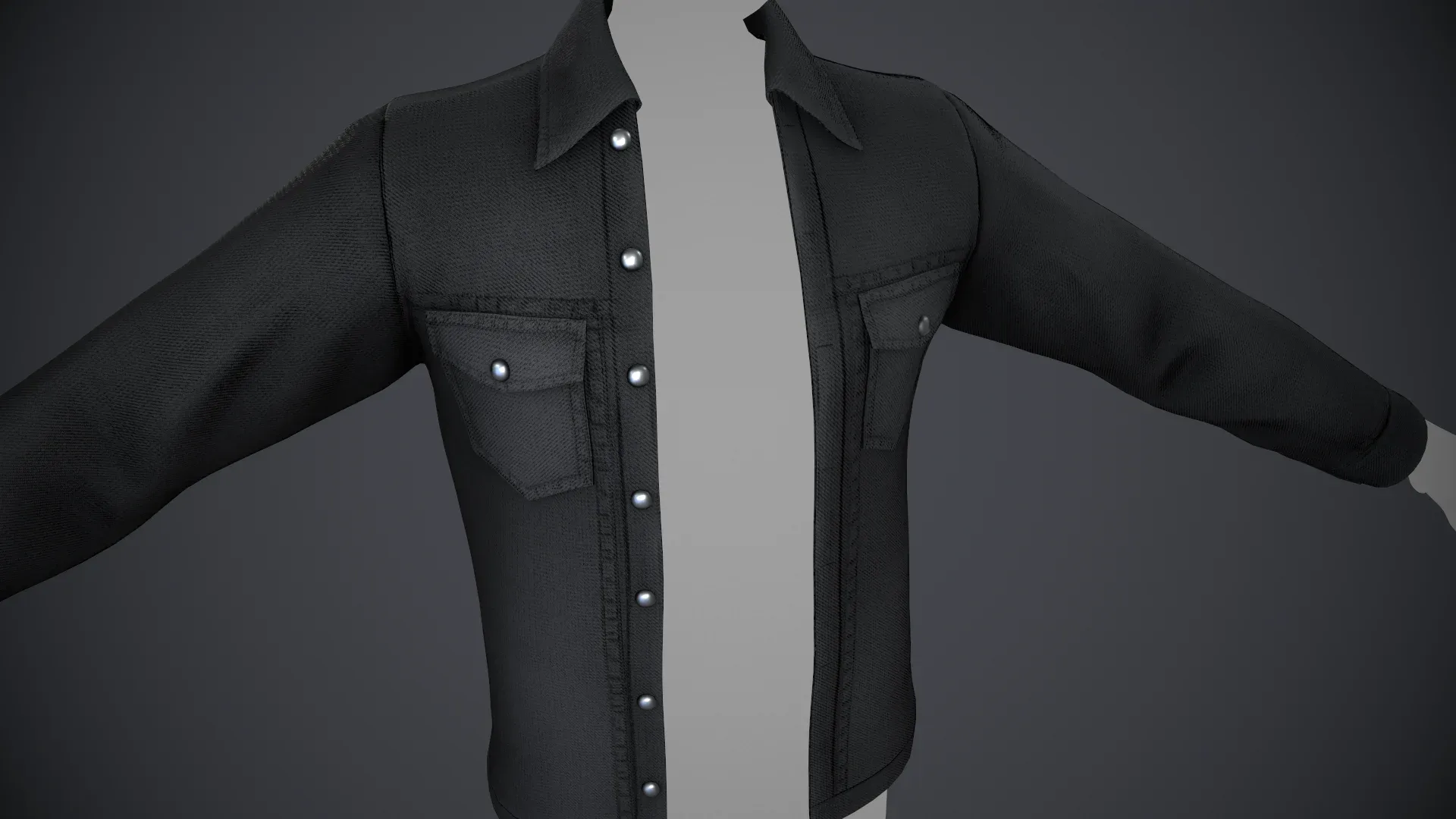 Black Denim Shirt