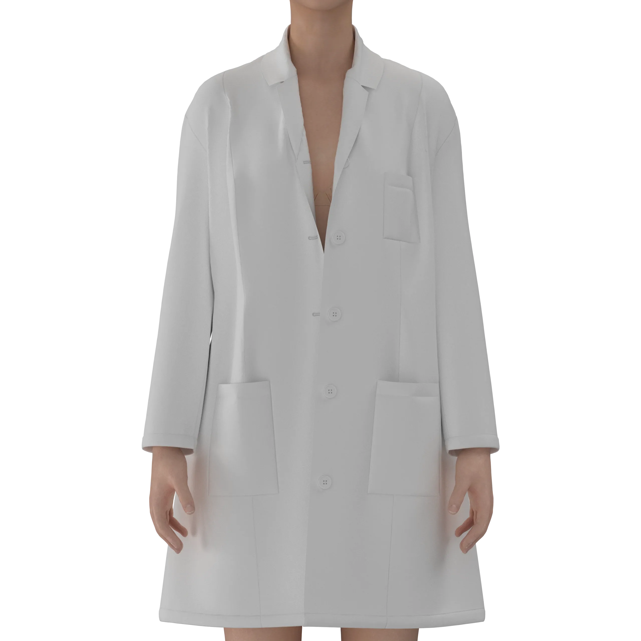 Female Doctor Apron, marvelous designer,clo3d