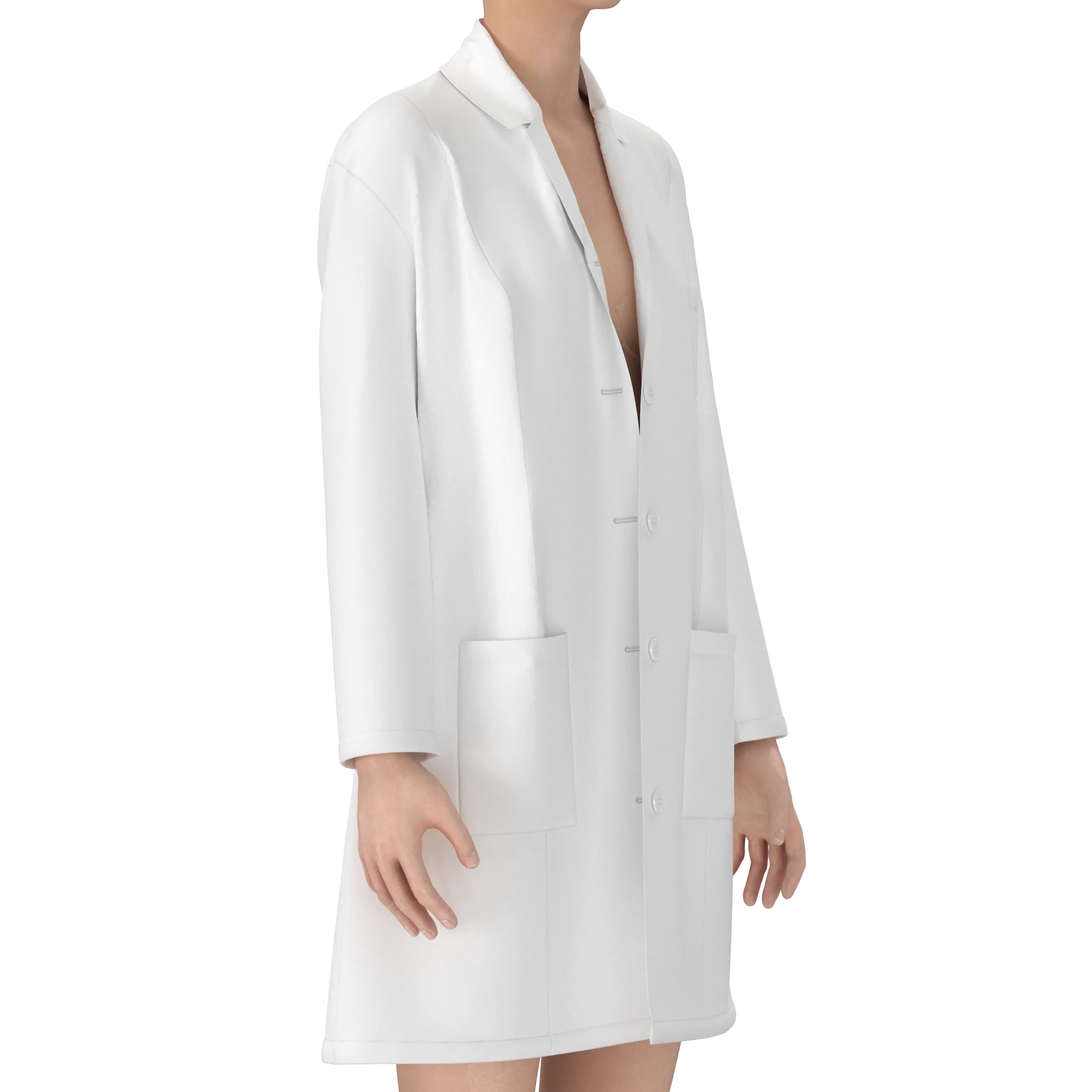 Female Doctor Apron, marvelous designer,clo3d