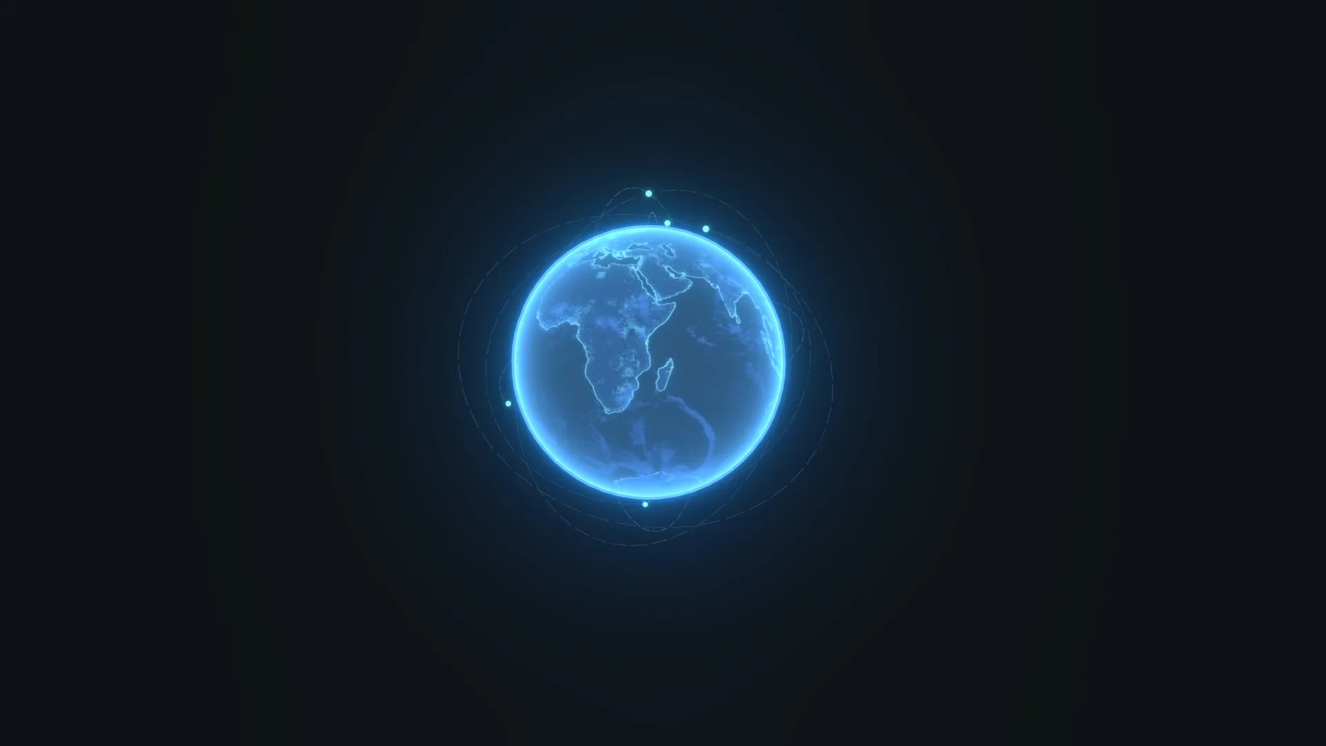 Animated Hologram Planet Earth Sci-Fi 3D Model 4k Textures