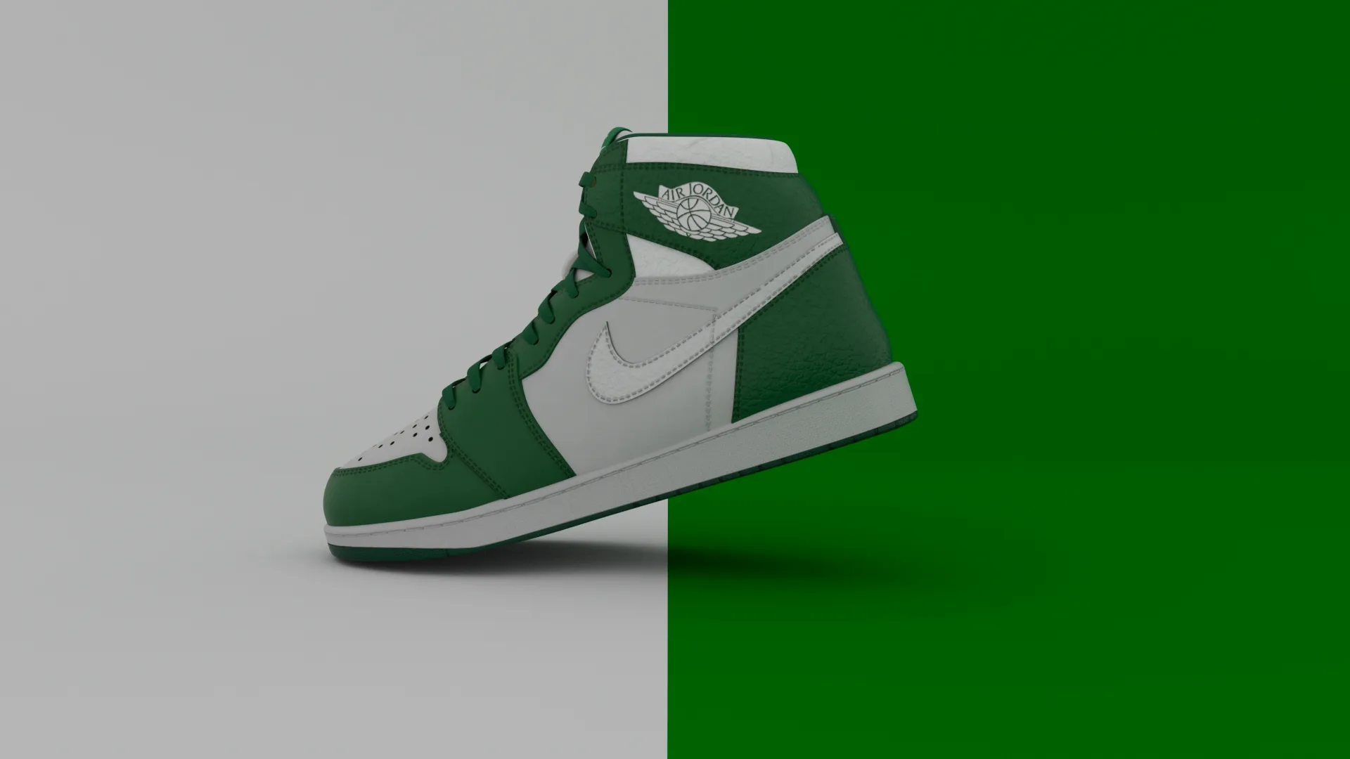 AirJordan 1 Retro HighOG Color Green 3D model