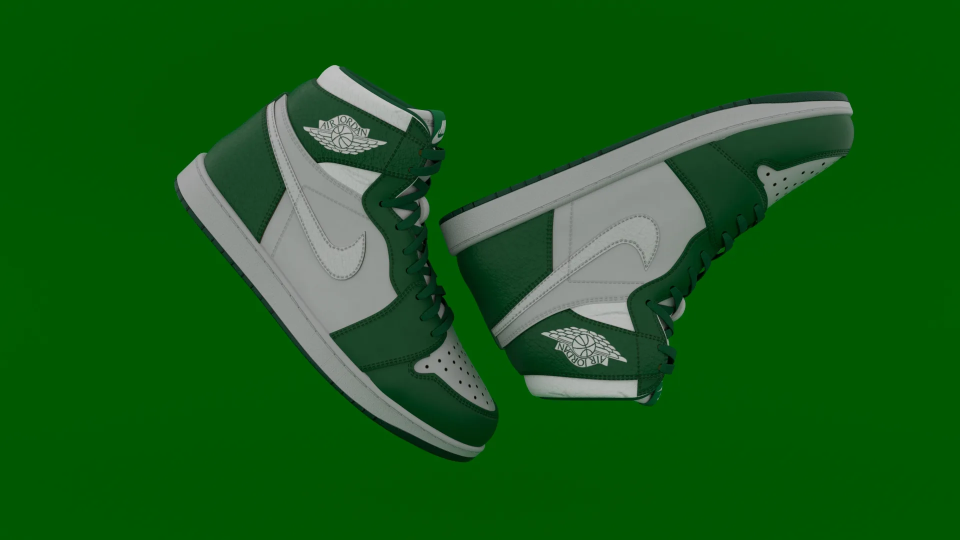 AirJordan 1 Retro HighOG Color Green 3D model