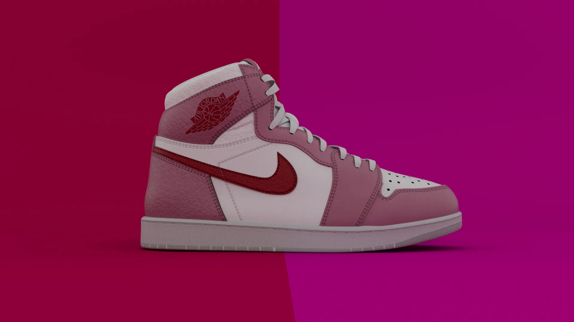 AirJordan 1 Retro HighOG Color Pink Red Girls