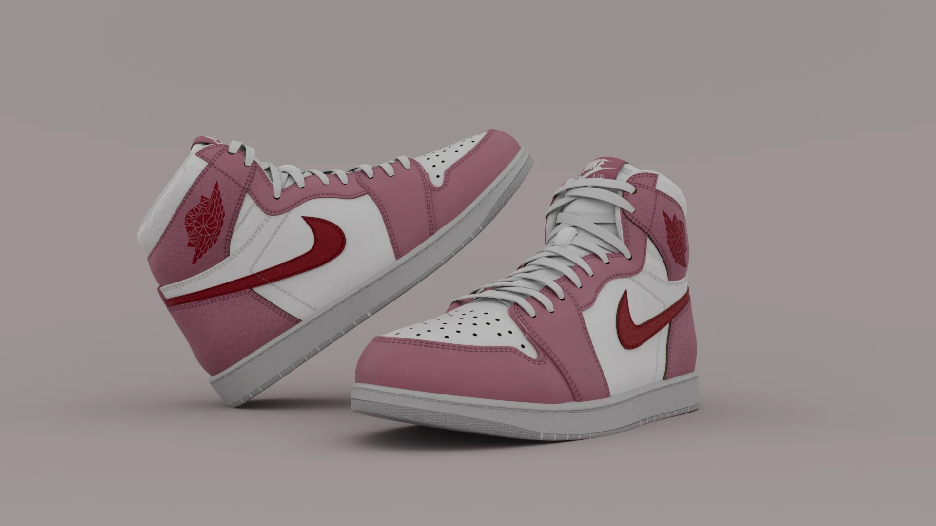 AirJordan 1 Retro HighOG Color Pink Red Girls